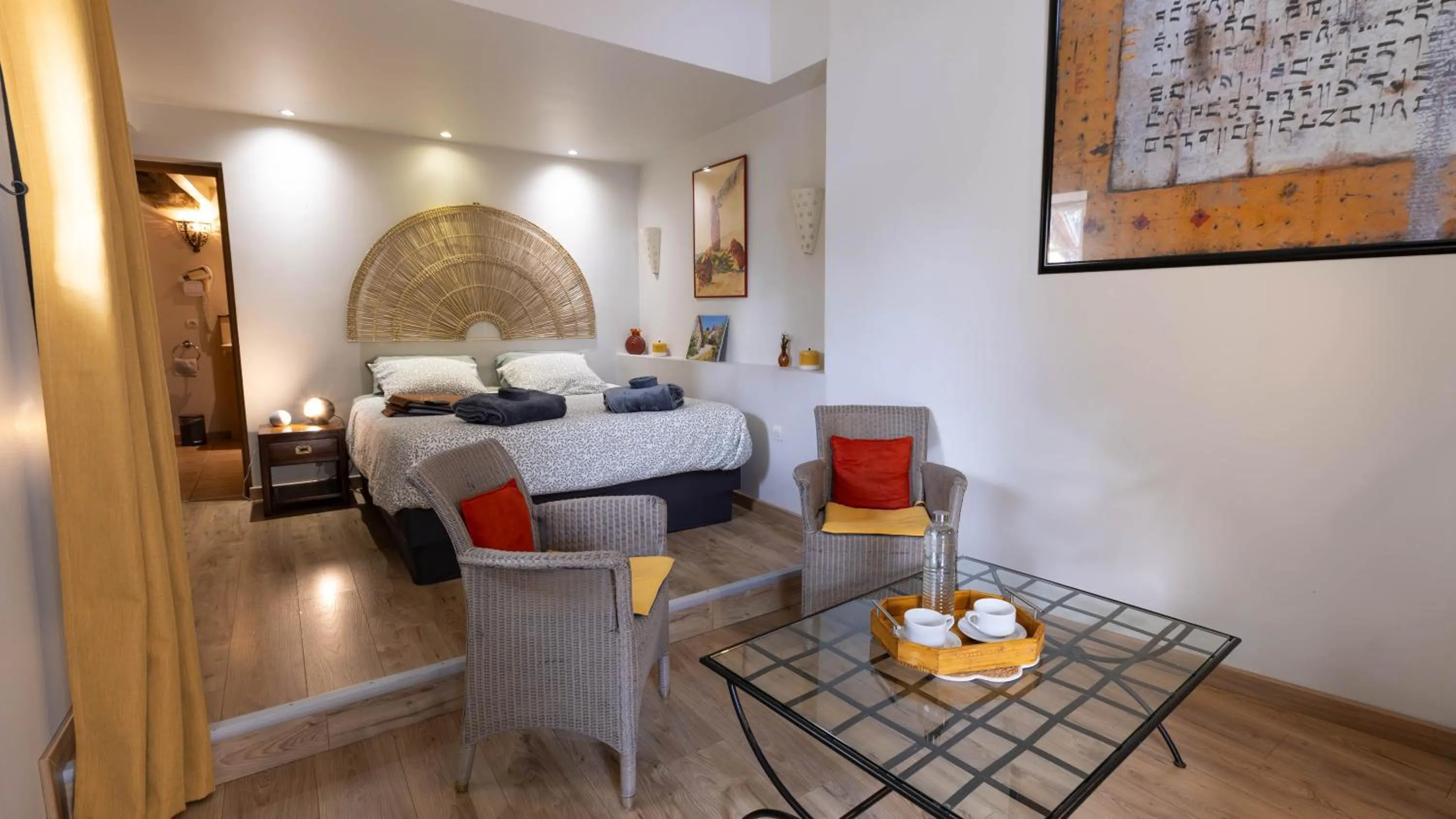 Bed in Chambres d'Hôtes et Suites à La Ferme de l'Oudon & SPA