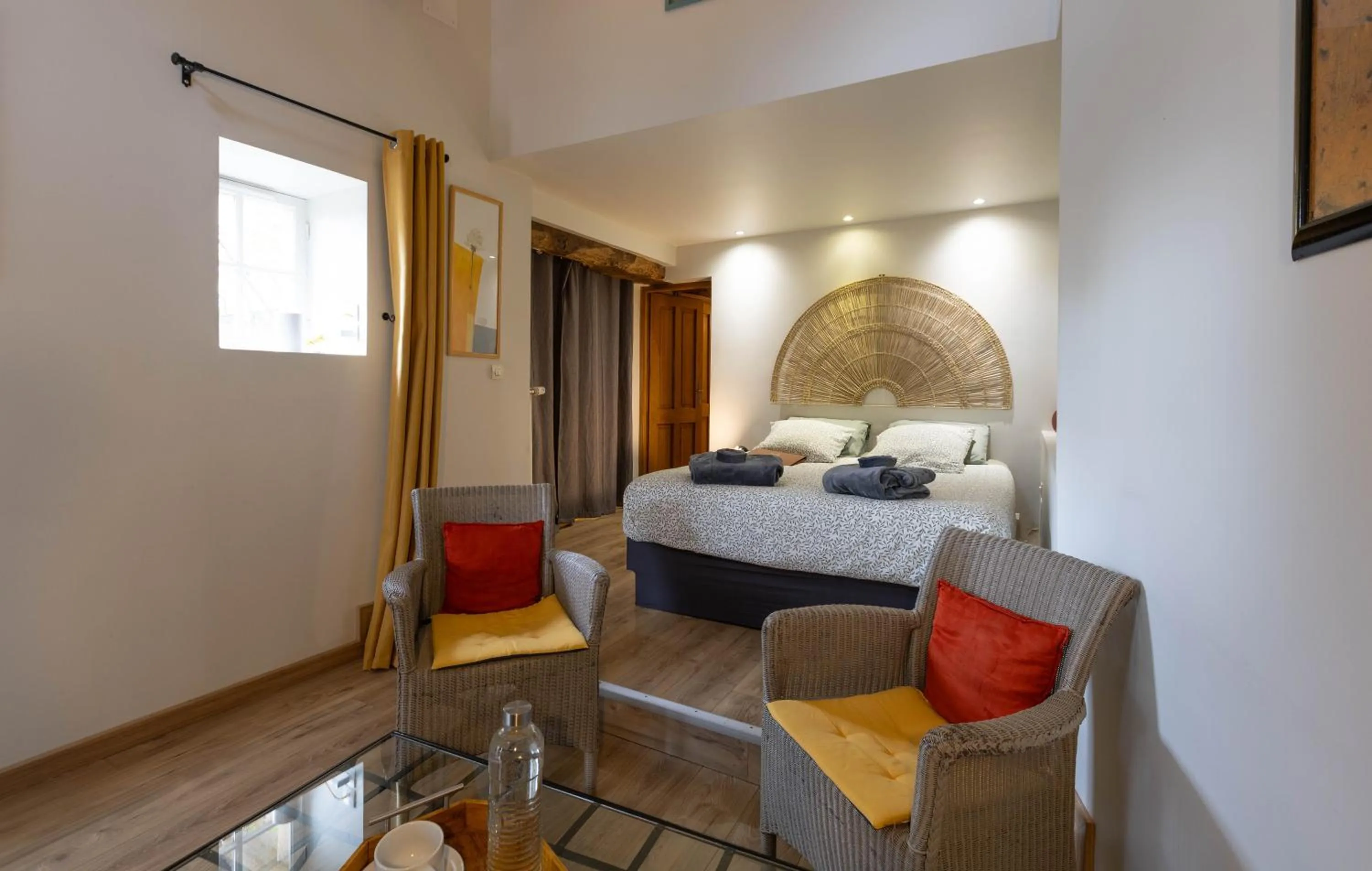 Bed in Chambres d'Hôtes et Suites à La Ferme de l'Oudon & SPA