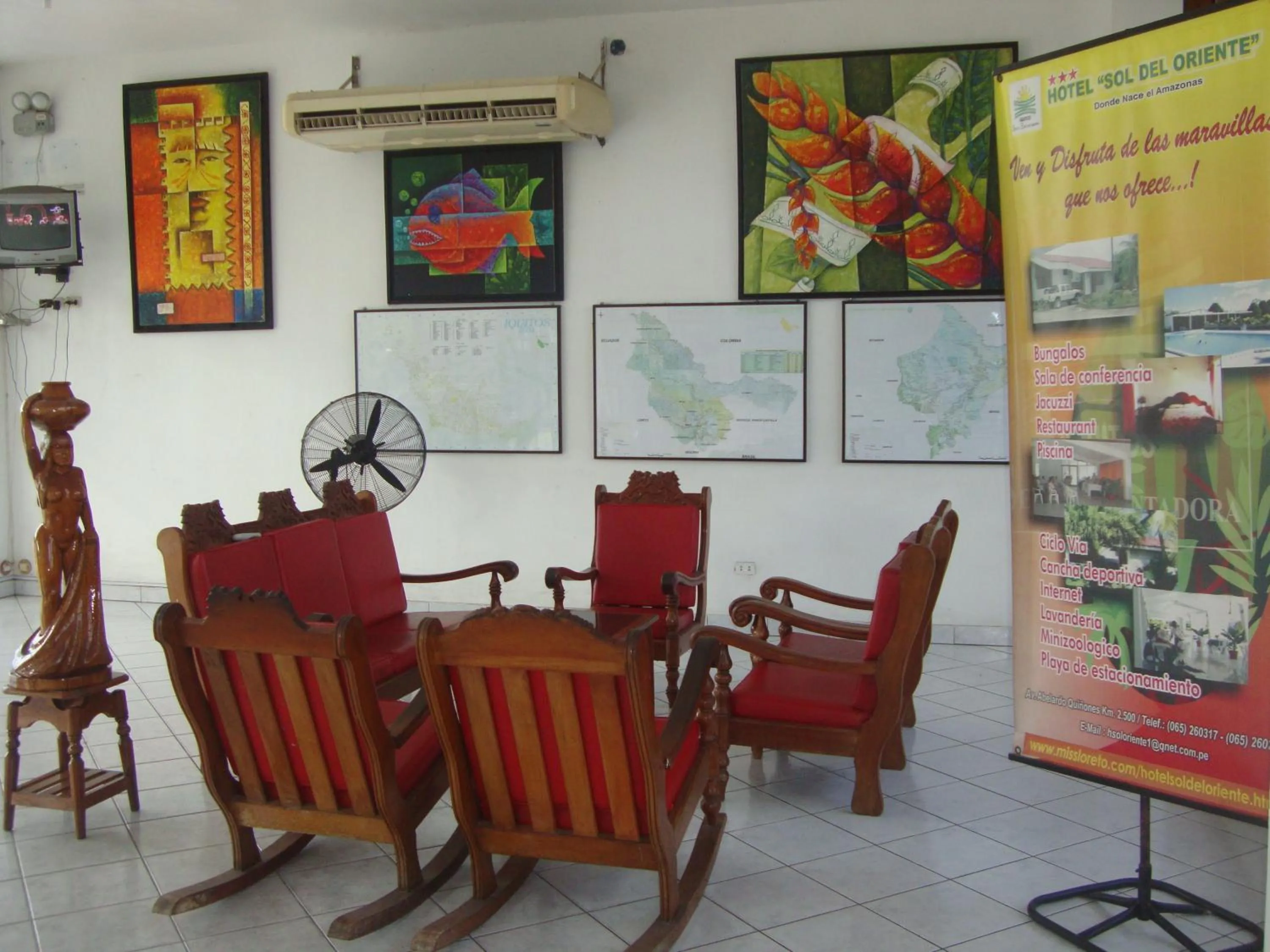 Seating area in Hotel Sol del Oriente Iquitos