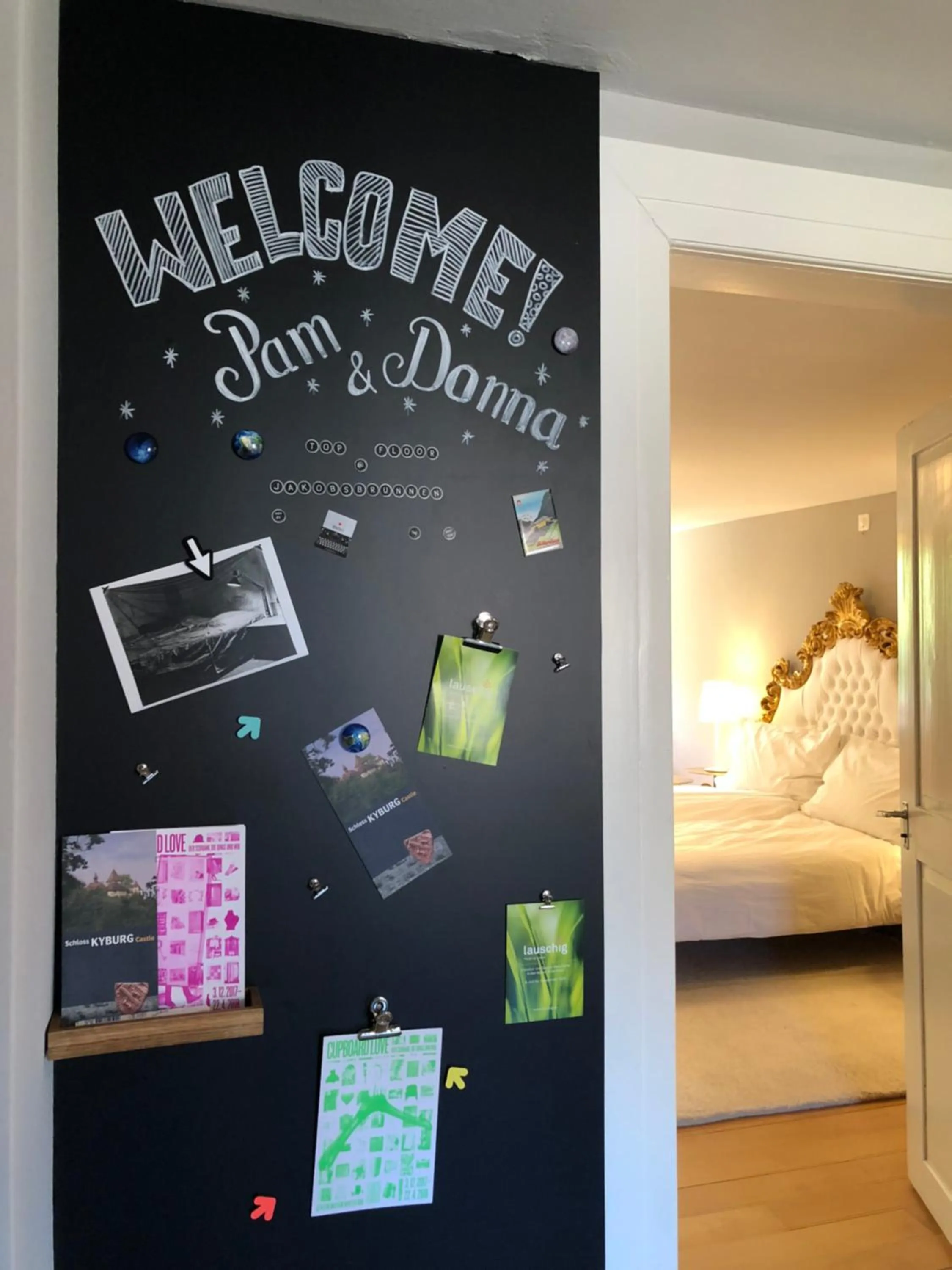 Decorative detail, Bed in Villa Jakobsbrunnen