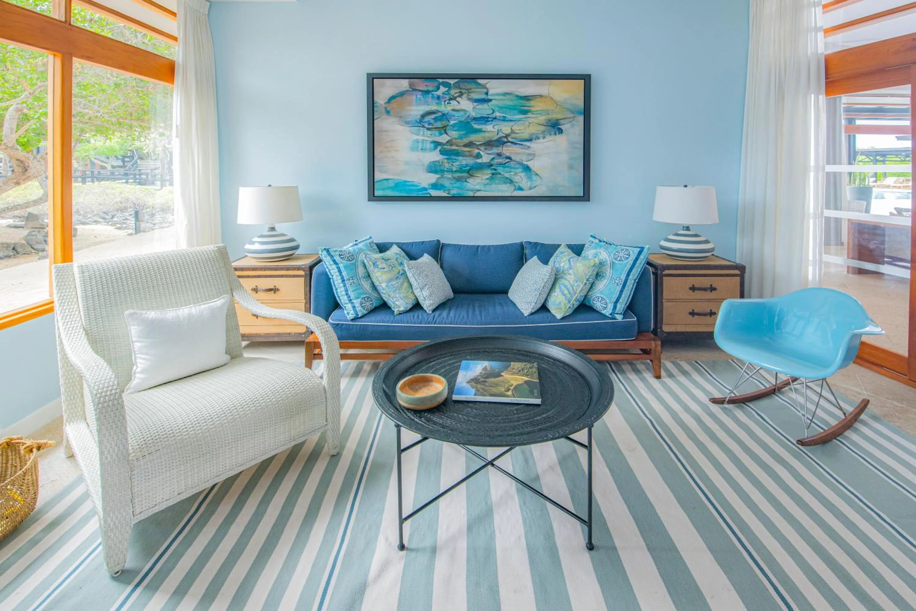 Library in Finch Bay Galapagos Hotel