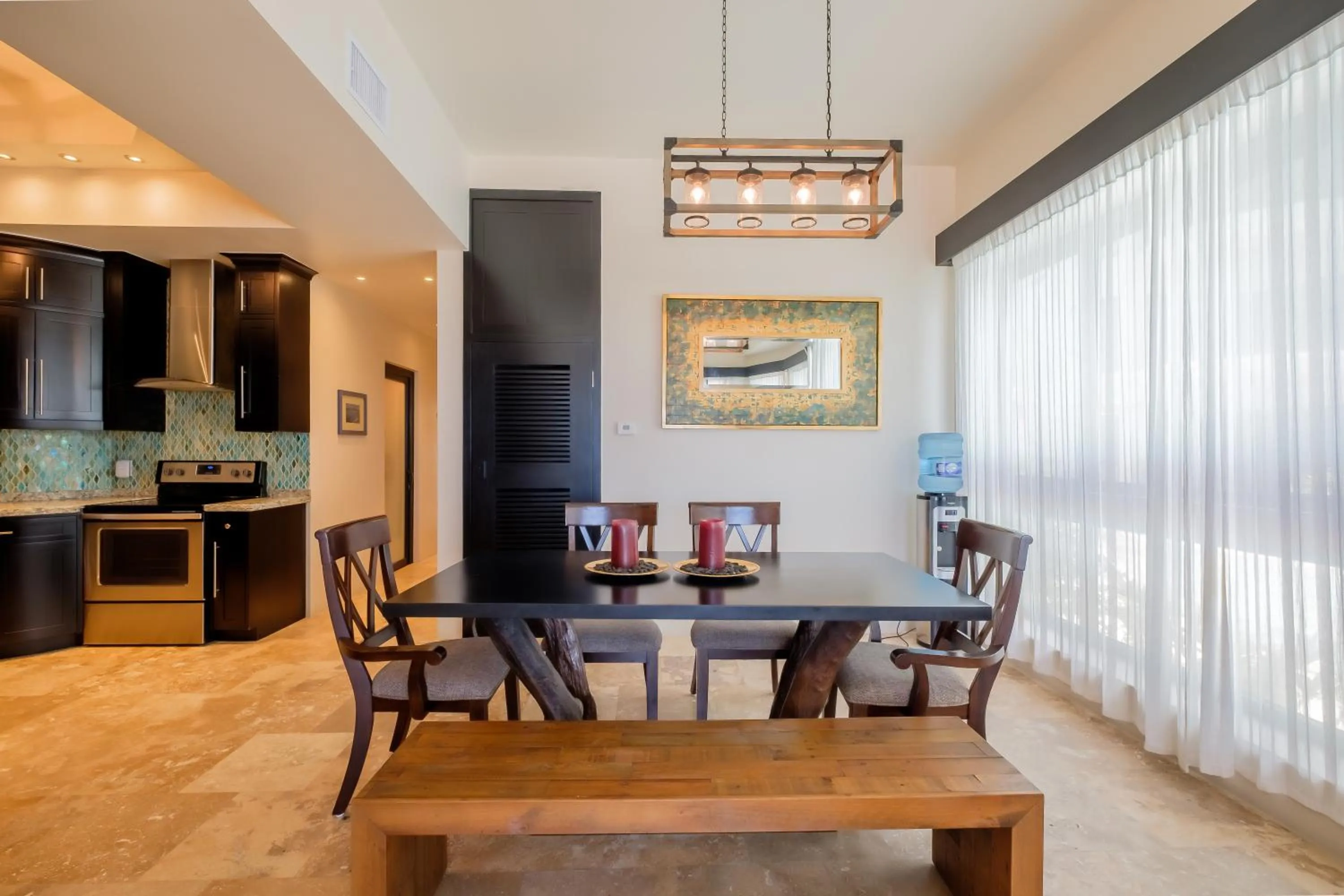 Dining area in Diamante Beachfront Suites