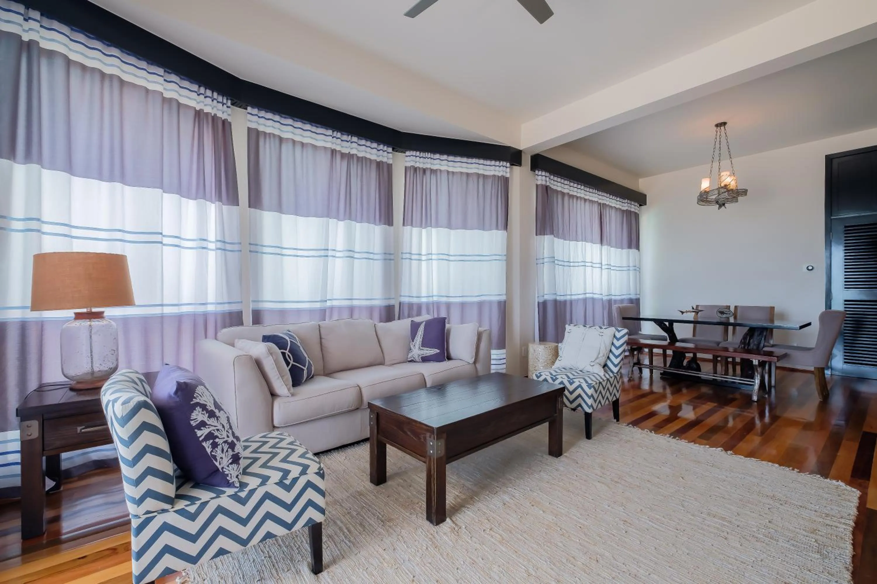 Living room in Diamante Beachfront Suites