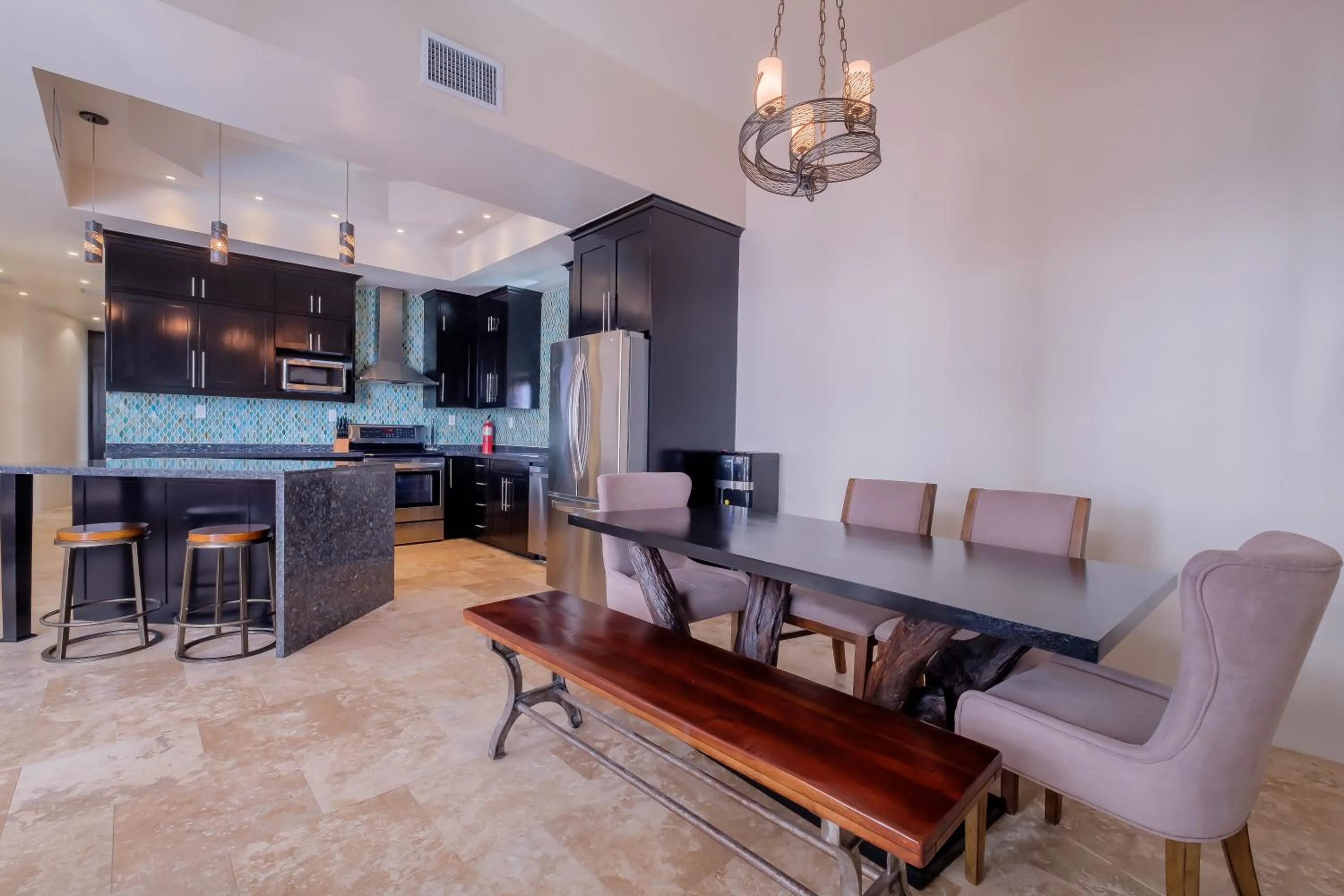 Dining area in Diamante Beachfront Suites
