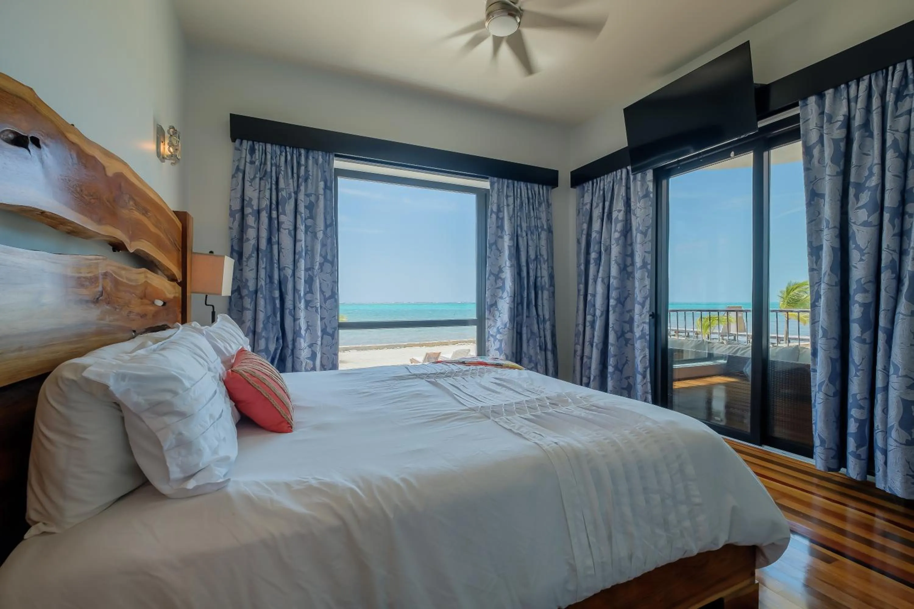 Bed in Diamante Beachfront Suites