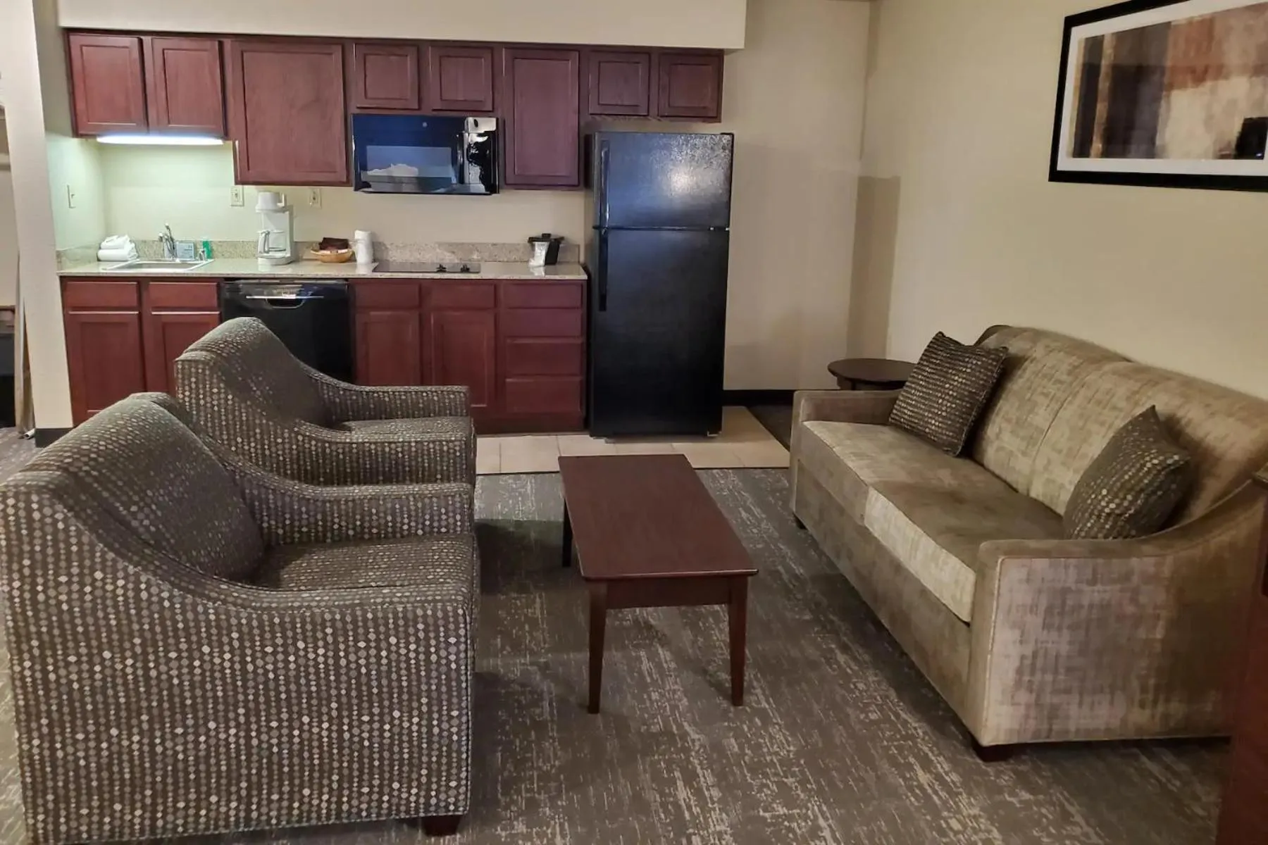 Kitchen or kitchenette in Cobblestone Suites - Oshkosh