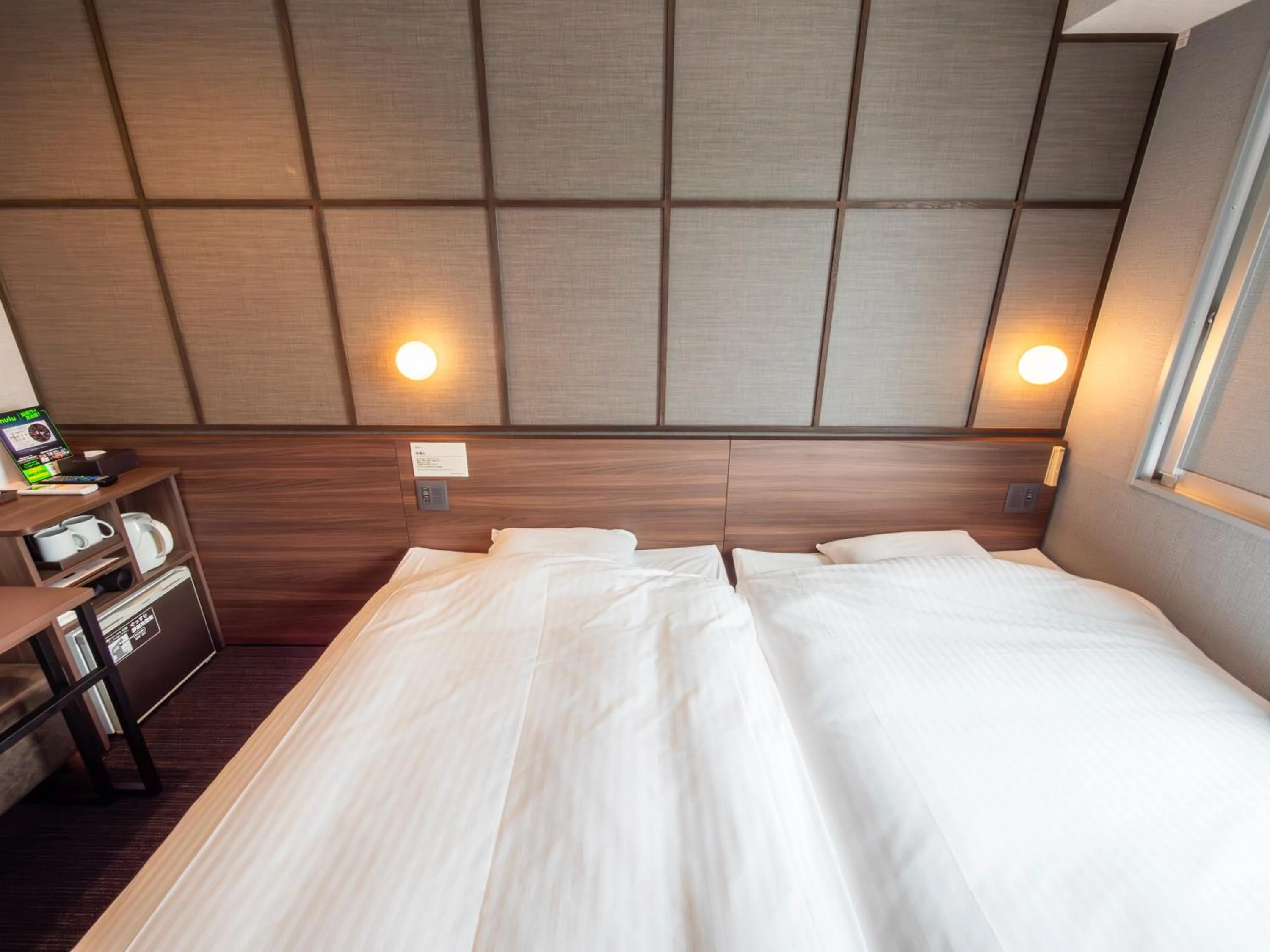 Bed in Super Hotel Premier JR Nara Eki