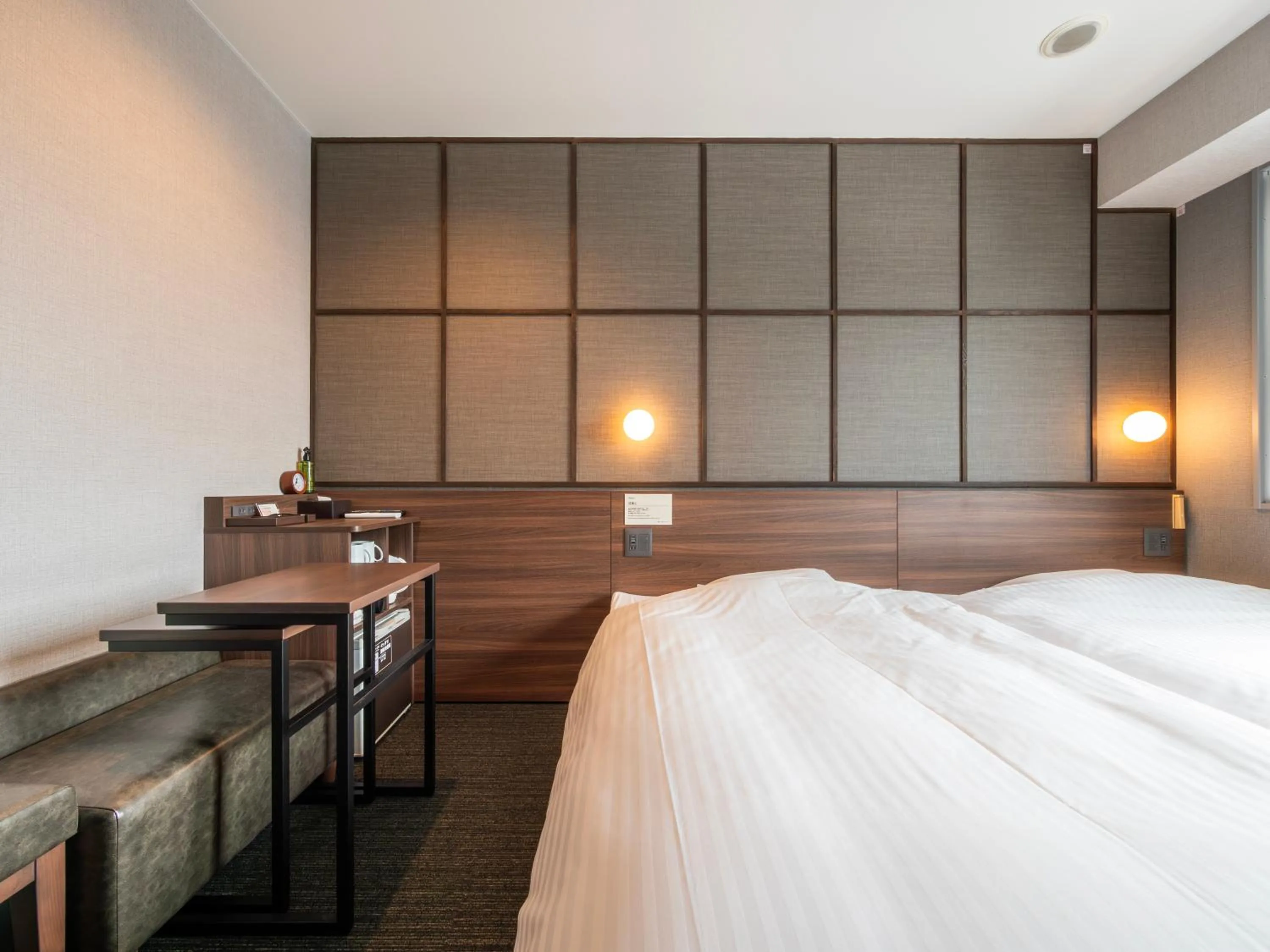 Bed in Super Hotel Premier JR Nara Eki