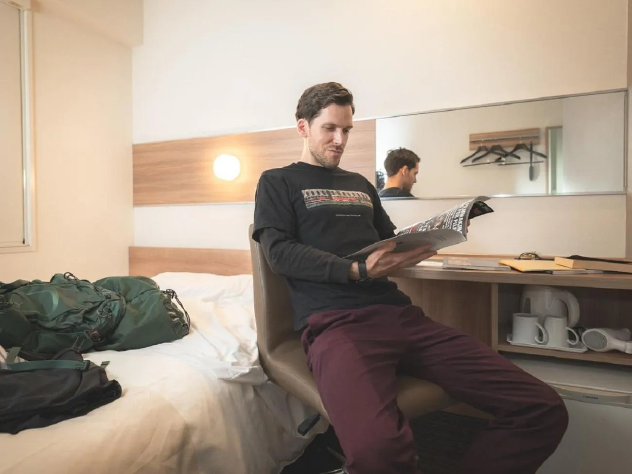 People, Bed in Super Hotel Premier JR Nara Eki