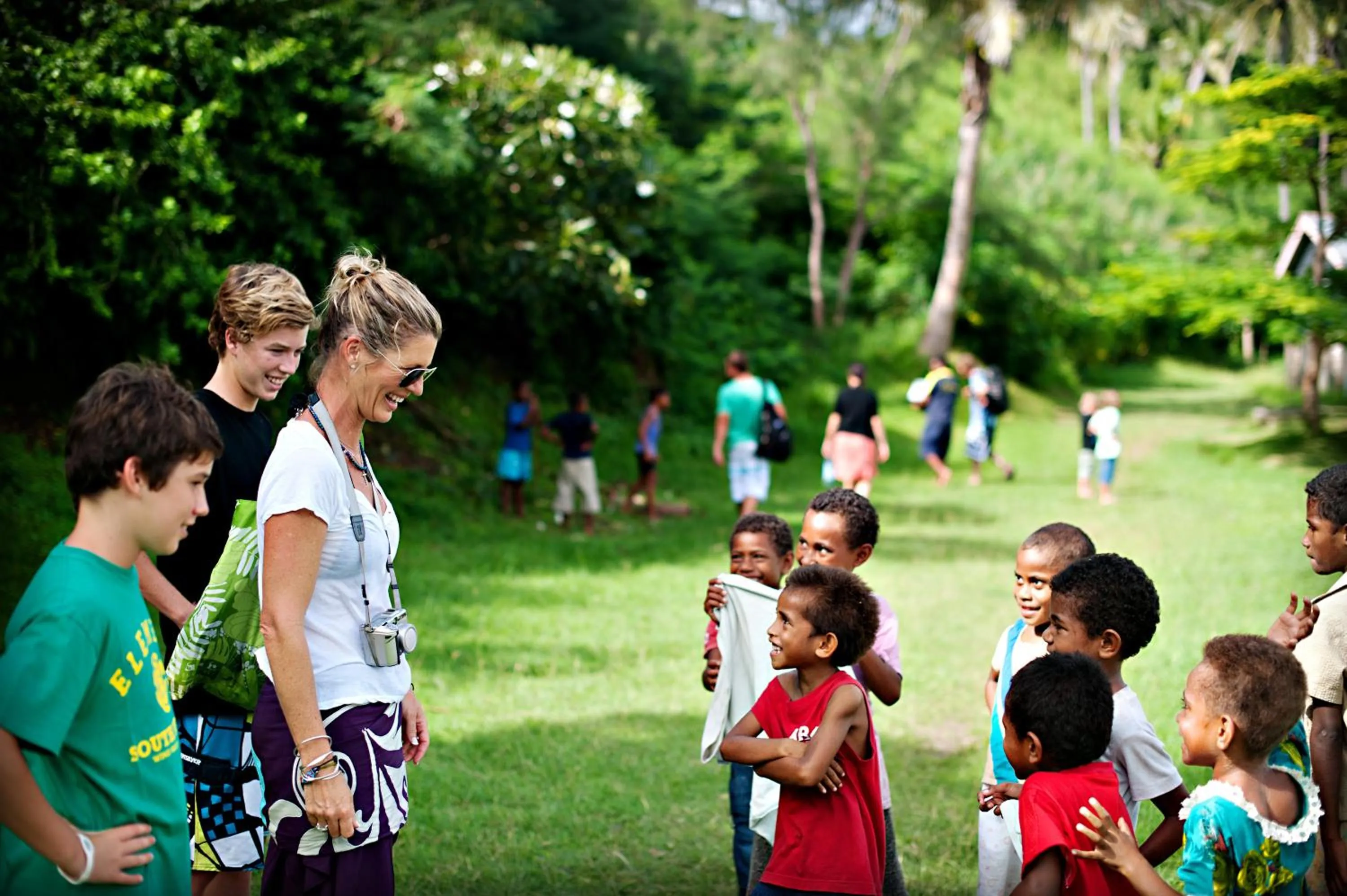 group of guests in Yasawa Island Resort & Spa