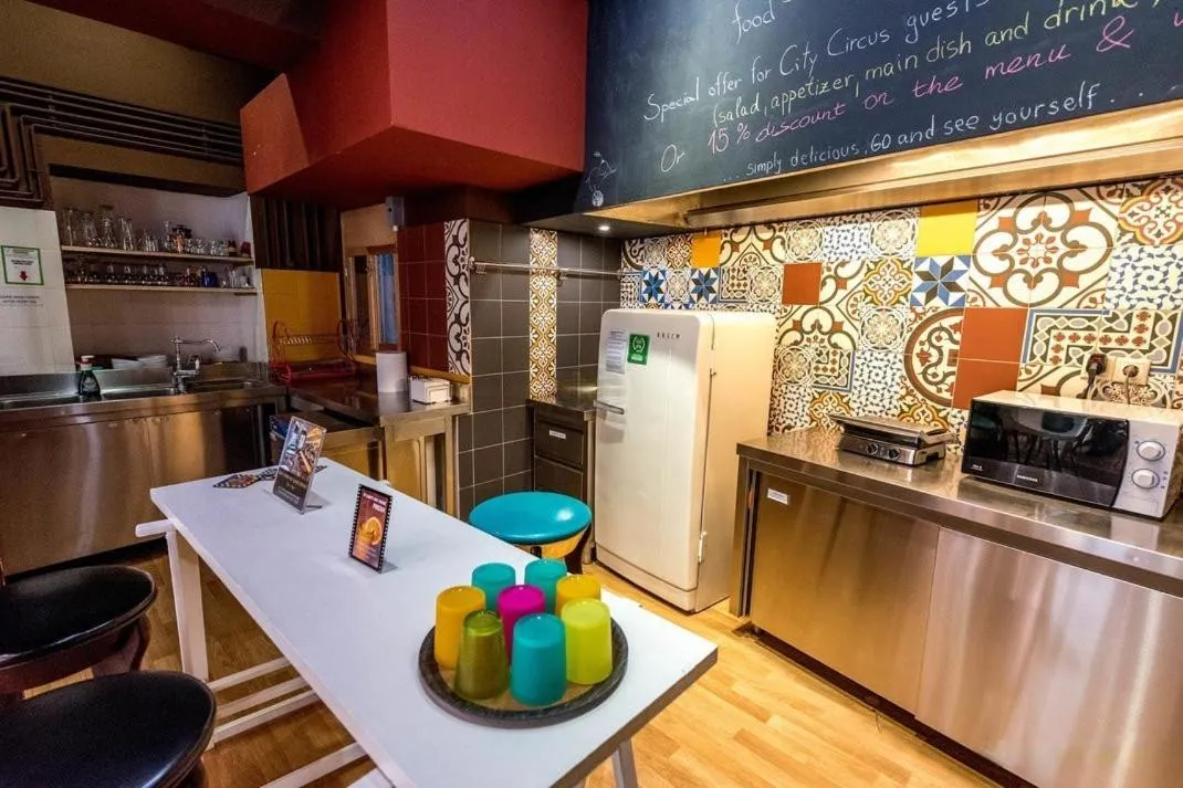 Communal kitchen in City Circus Athens