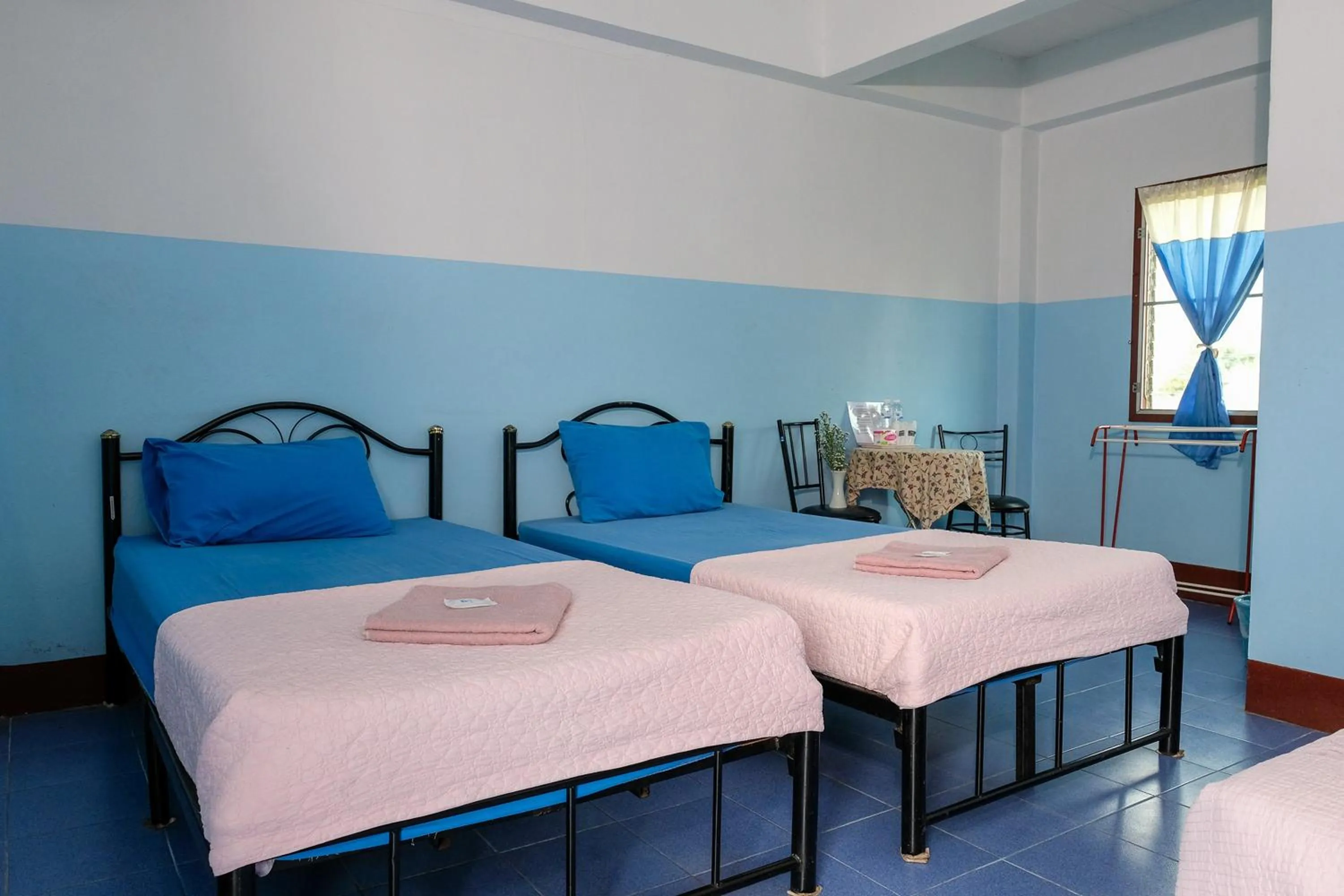 Bed in Blue House Pai