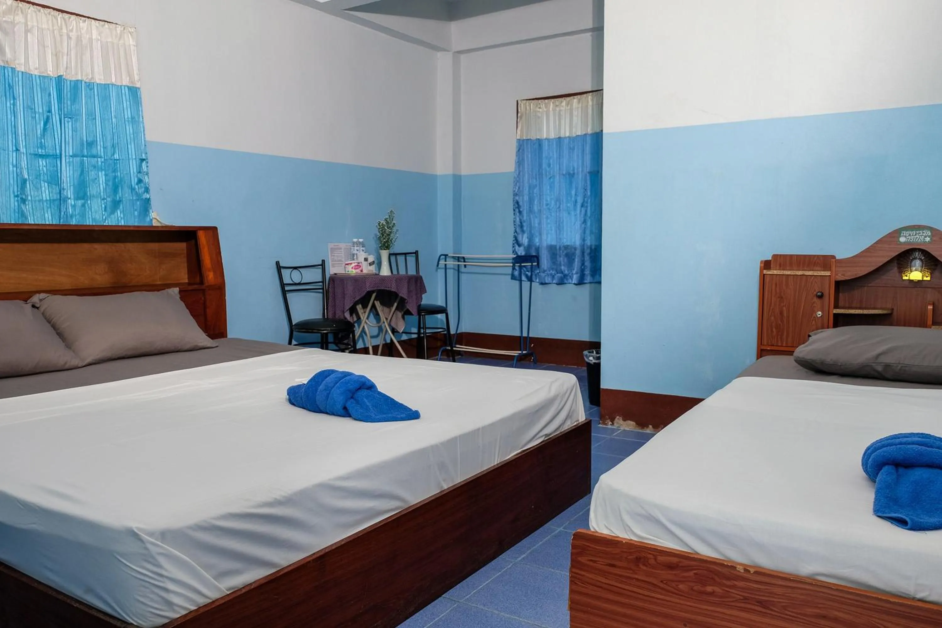 Bed in Blue House Pai