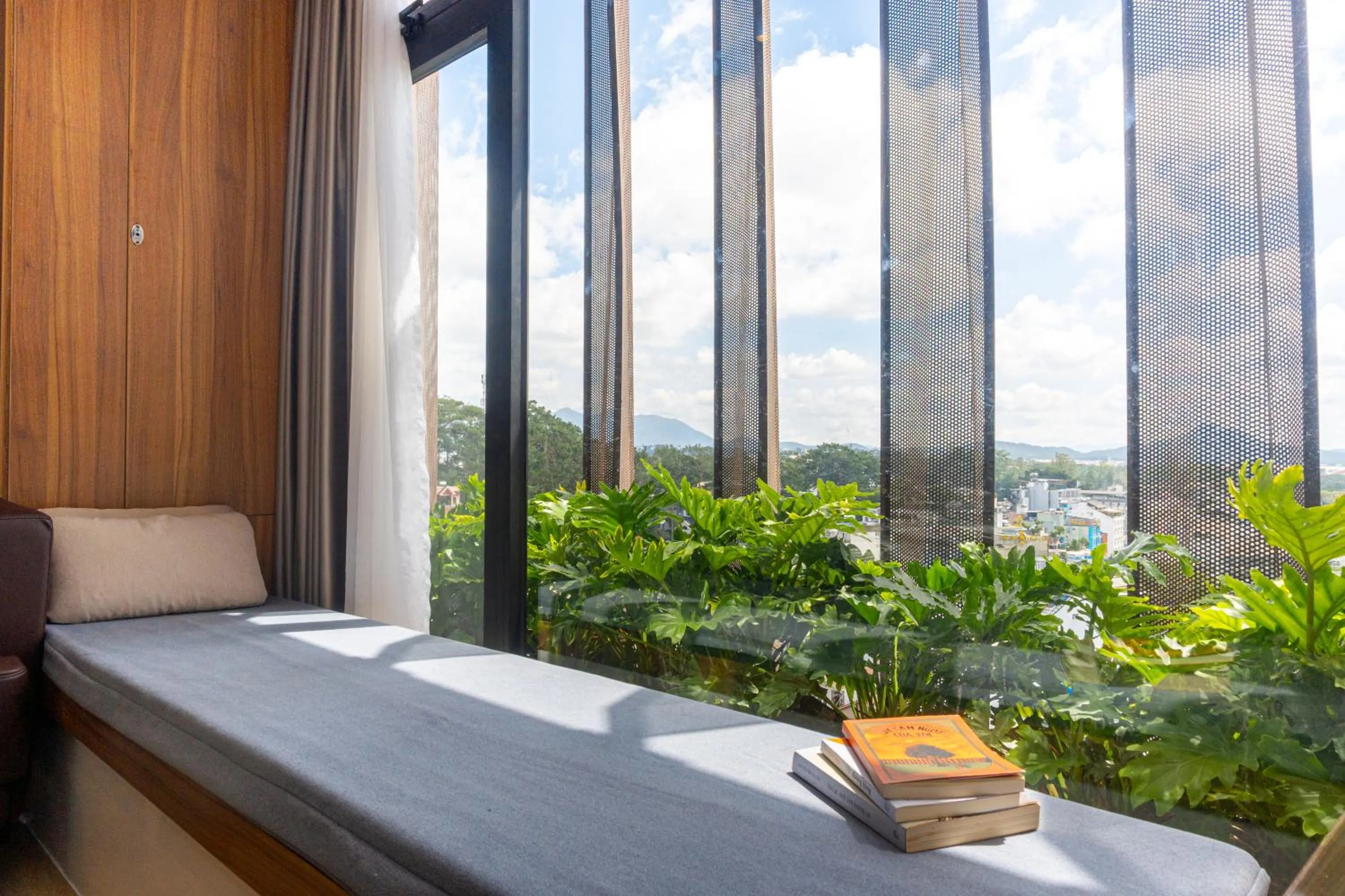 View (from property/room), Bed in Colline Dalat