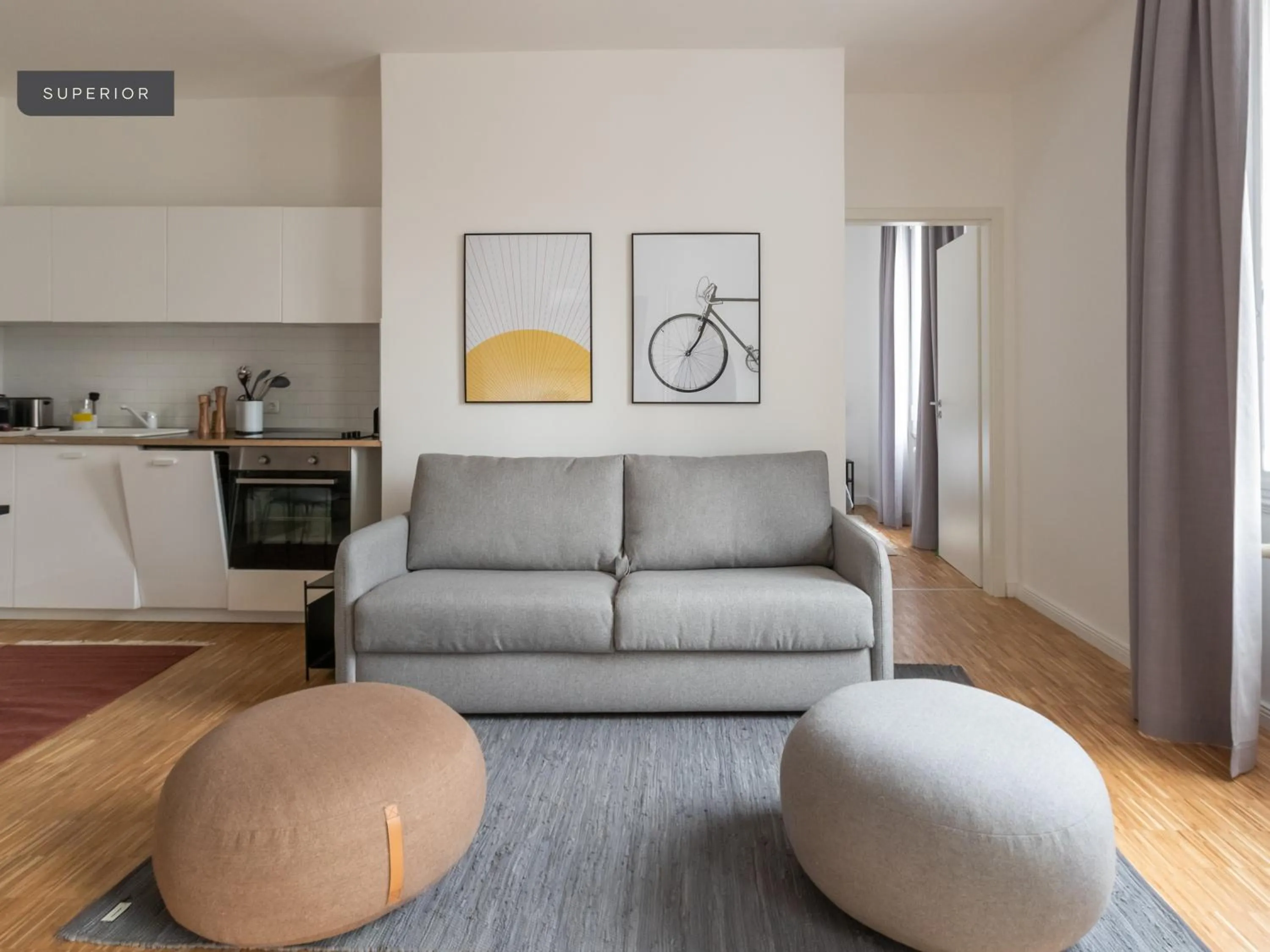 Kitchen or kitchenette in Apartments Berlin Aroser Allee