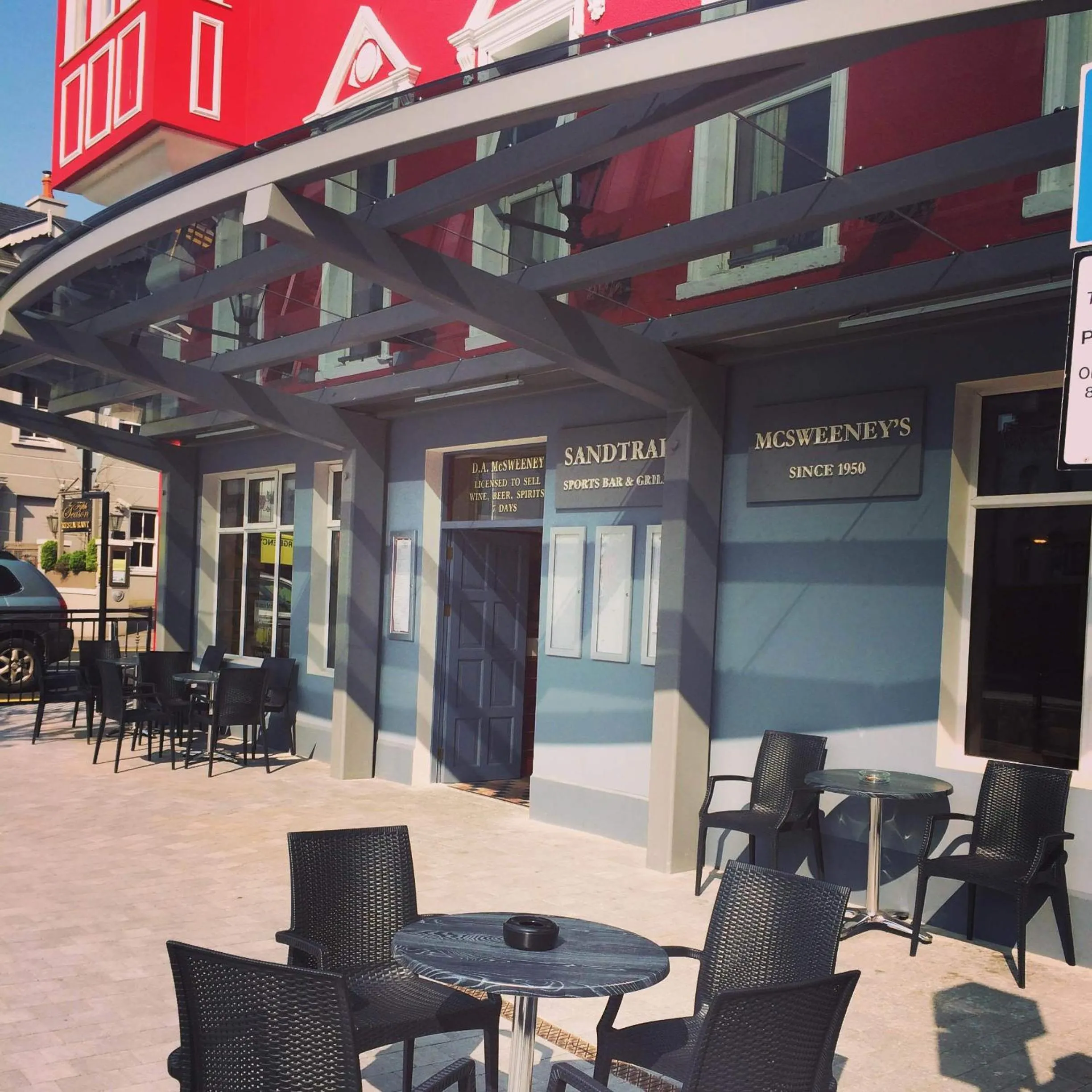 Patio in McSweeney Arms Hotel