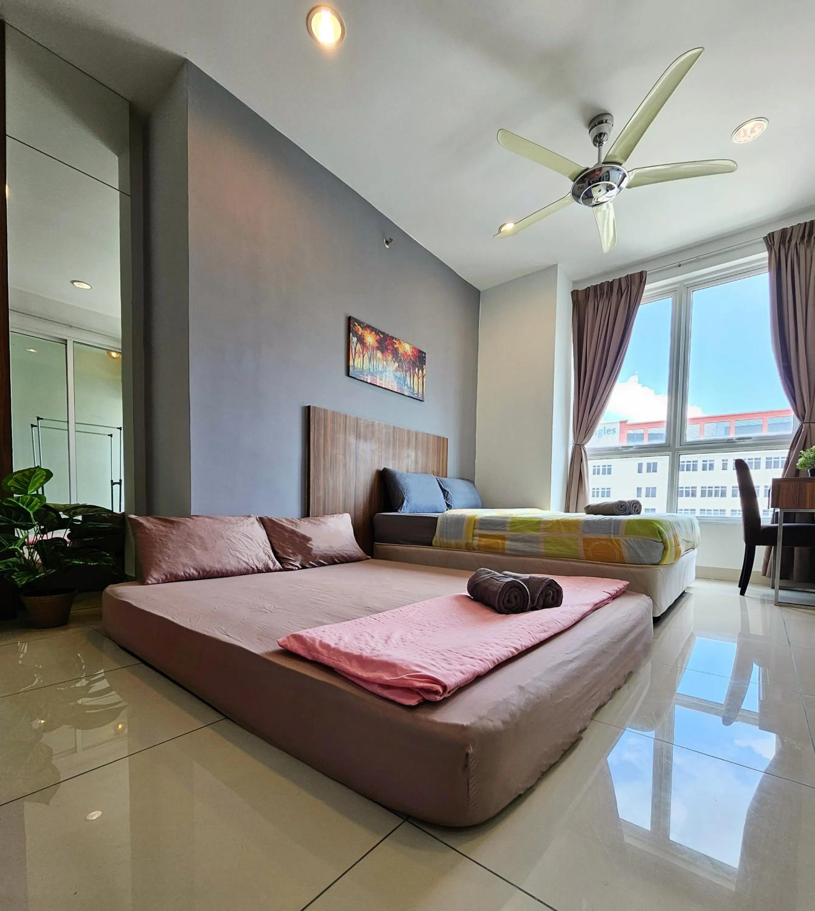 Bed in Mansion One by Sky Hive