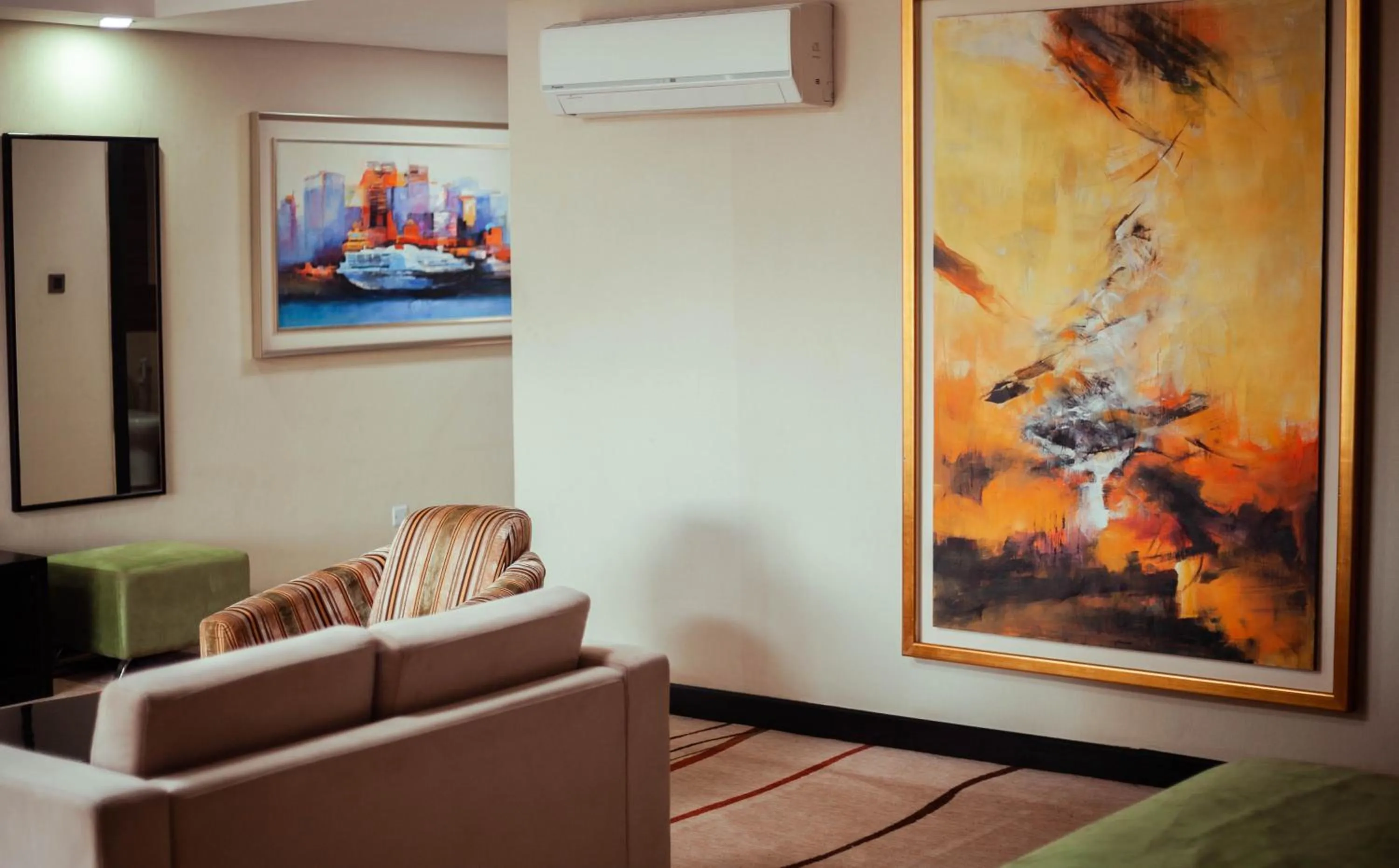 Seating area in Crossroads Hotel Blantyre