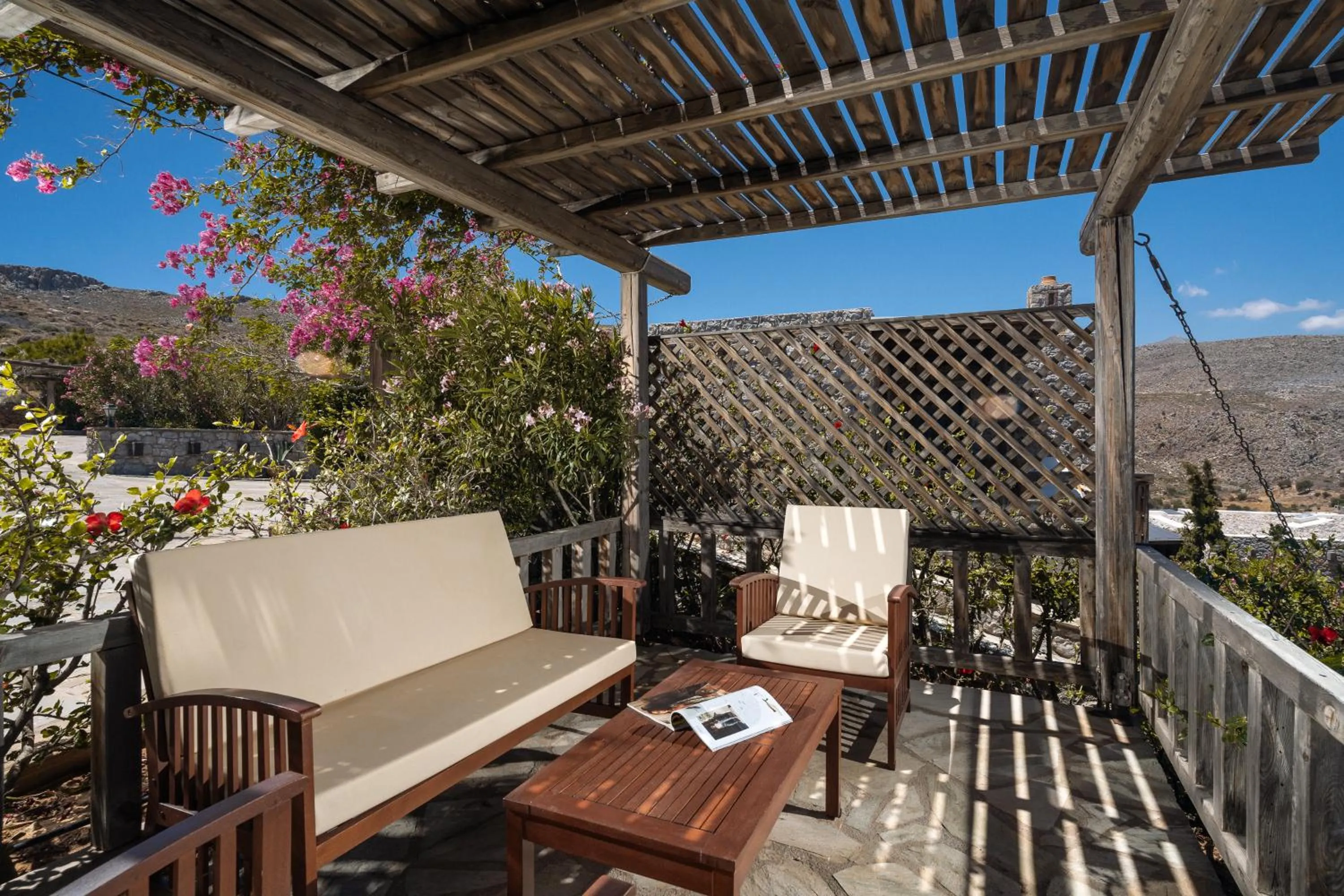 Seating area in Terra Minoika Boutique Resort