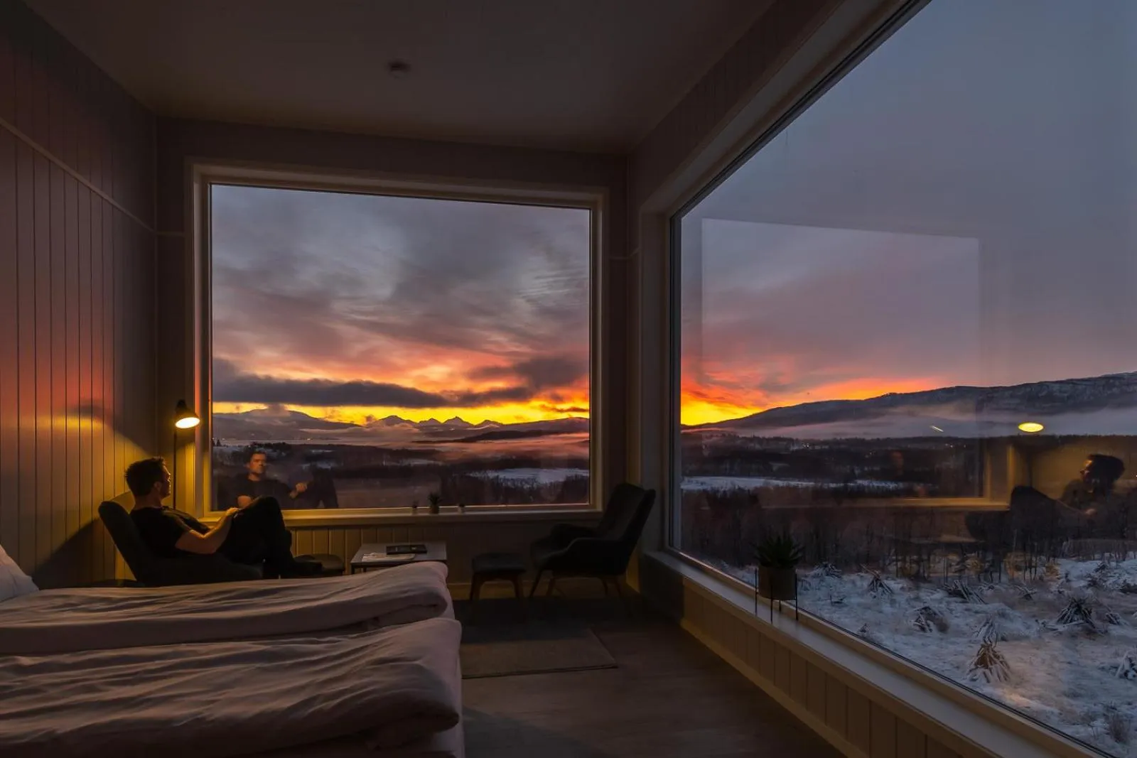 Natural landscape in Aurora Borealis Observatory