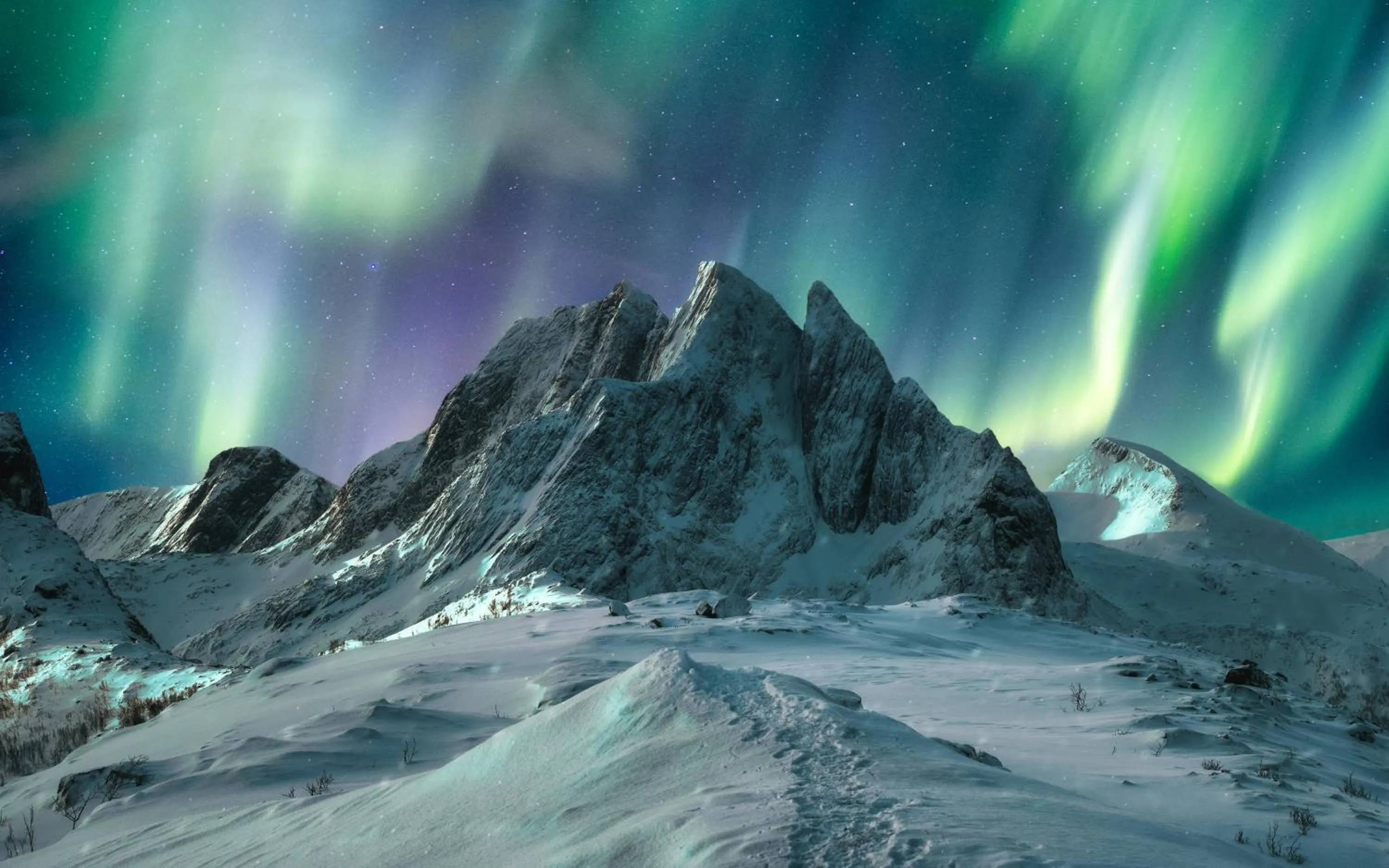 Natural landscape in Aurora Borealis Observatory