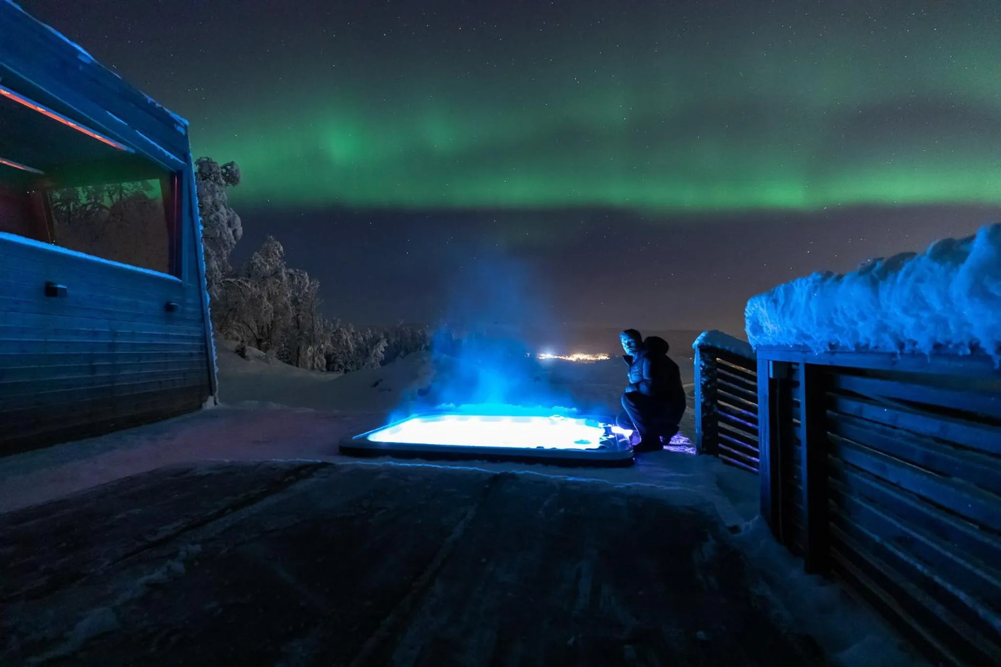 Sauna in Aurora Borealis Observatory