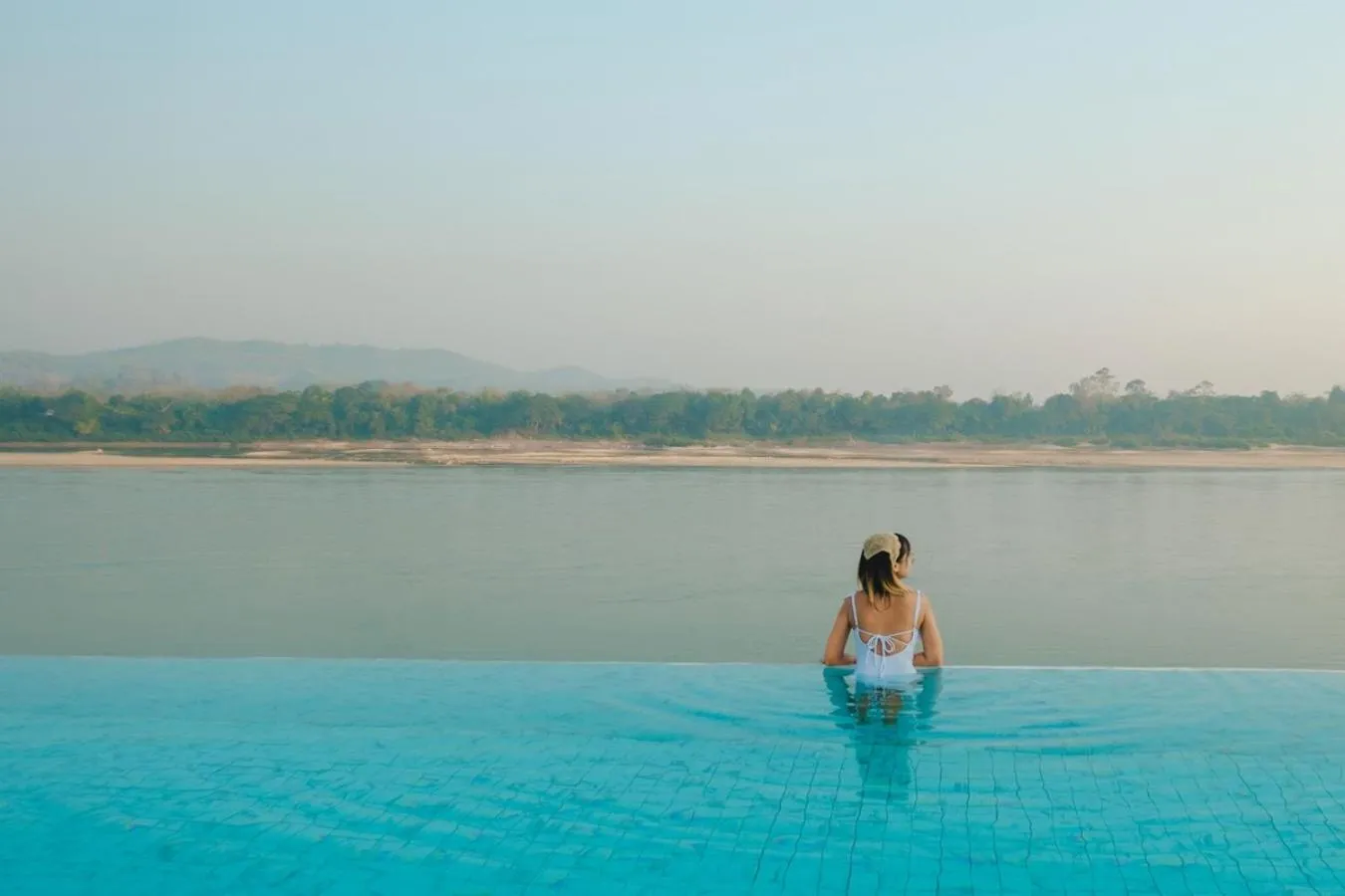 Pool view in Chiangkhan River Mountain Resort