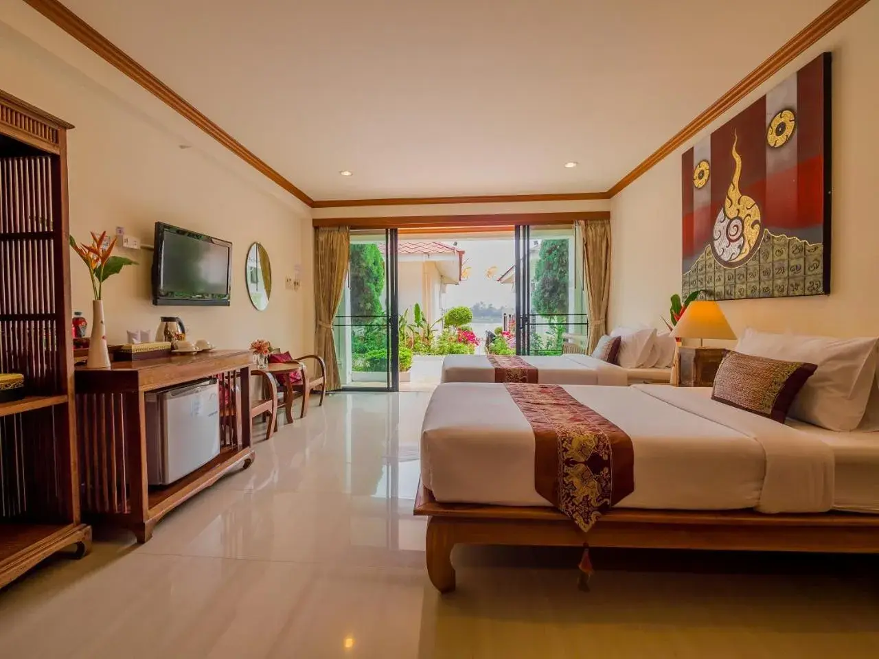 Superior Twin Room in Chiangkhan River Mountain Resort Superior Twin Room in Chiangkhan River Mountain Resort