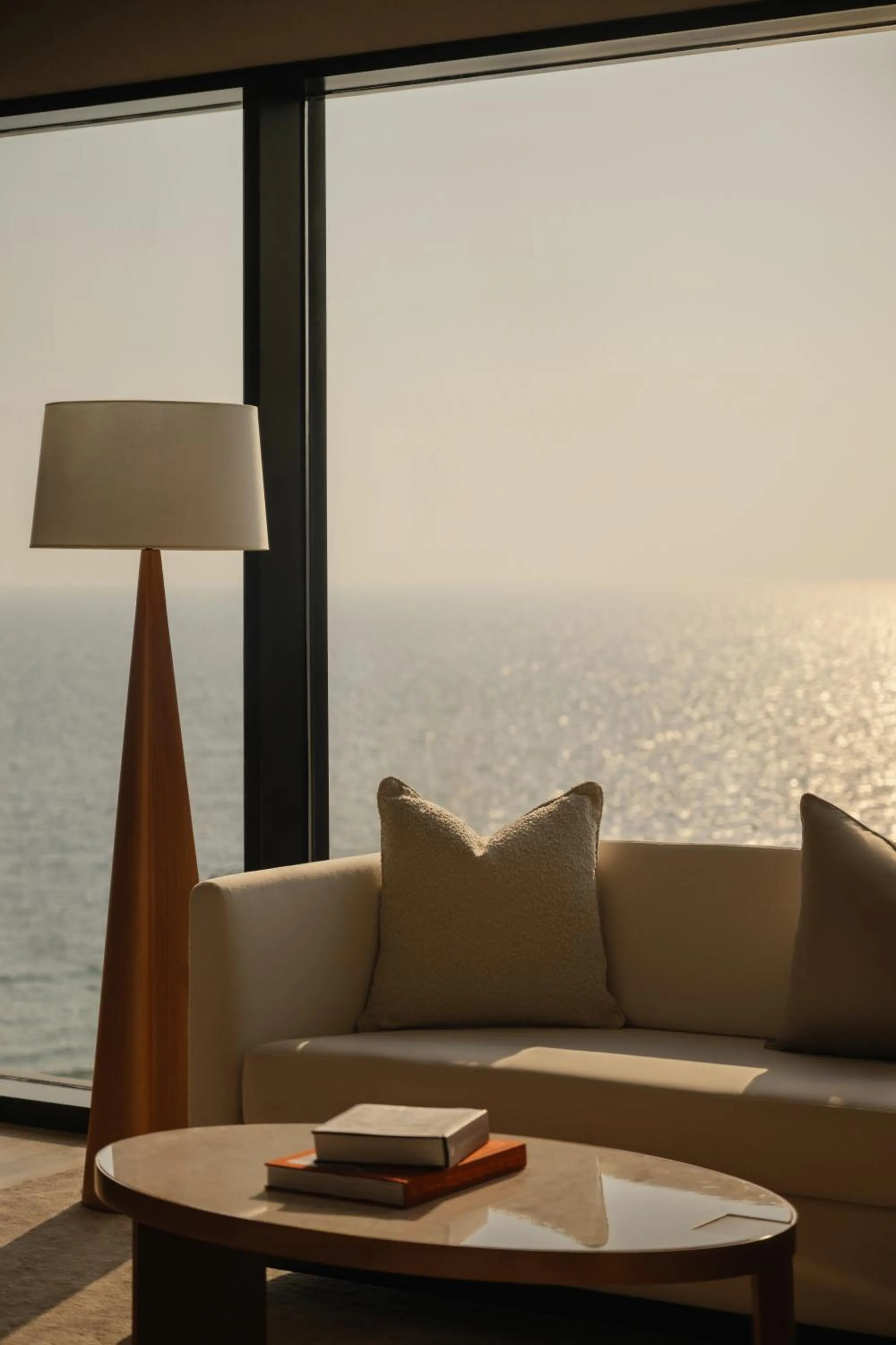 Seating area in Delano Dubai at Bluewaters