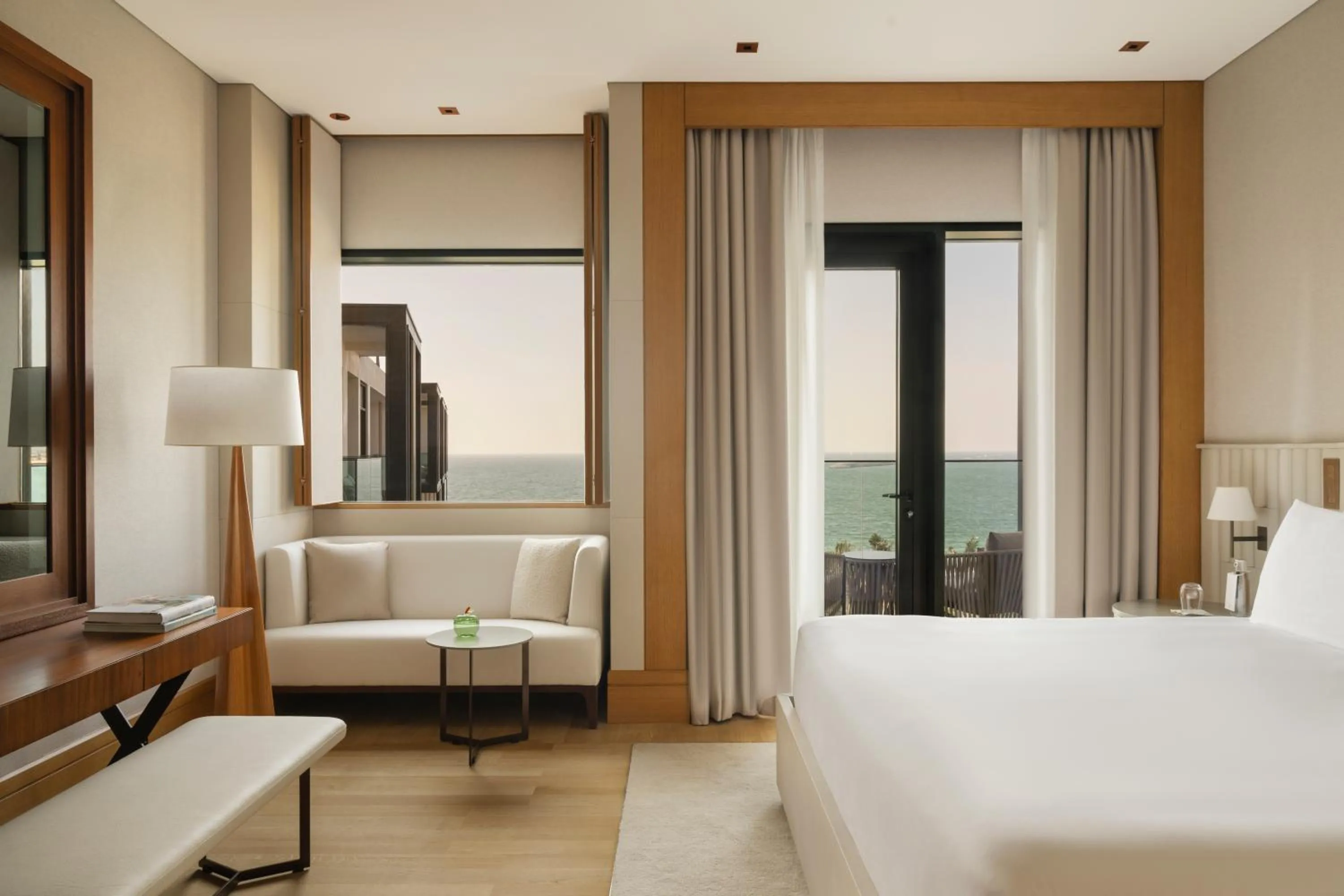 Bedroom, Bed in Delano Dubai at Bluewaters