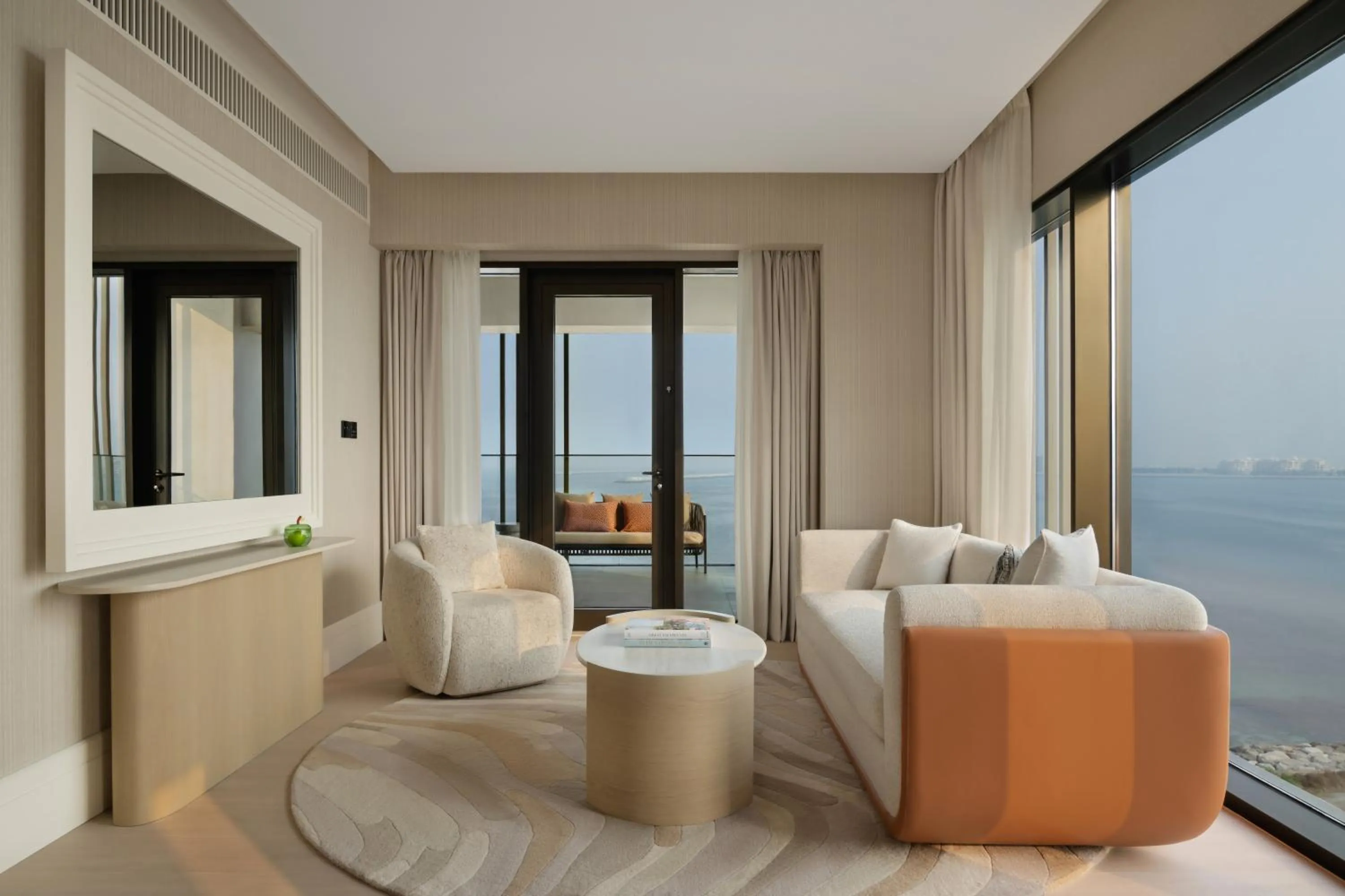 Living room in Delano Dubai at Bluewaters
