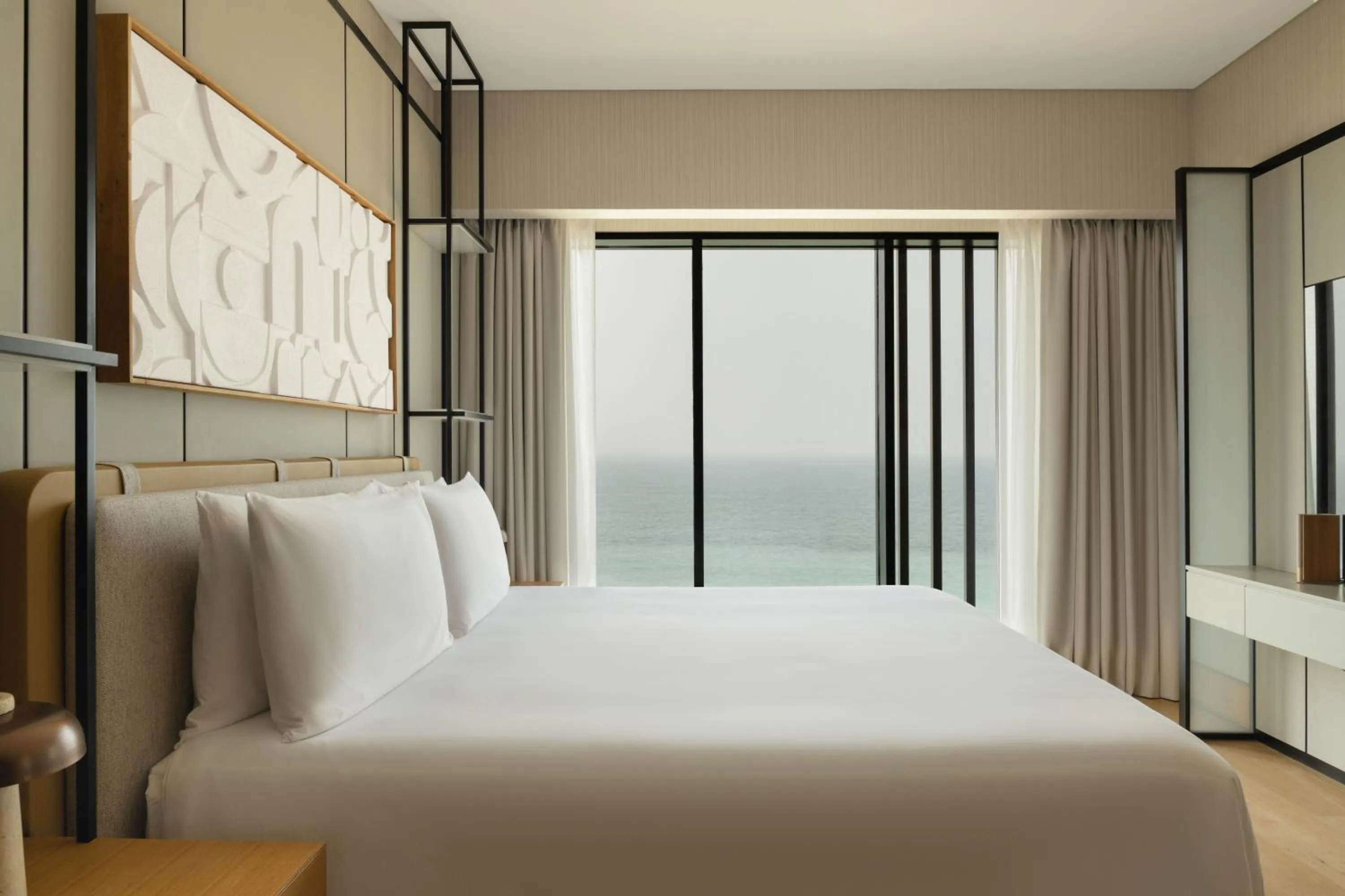 Bed in Delano Dubai at Bluewaters