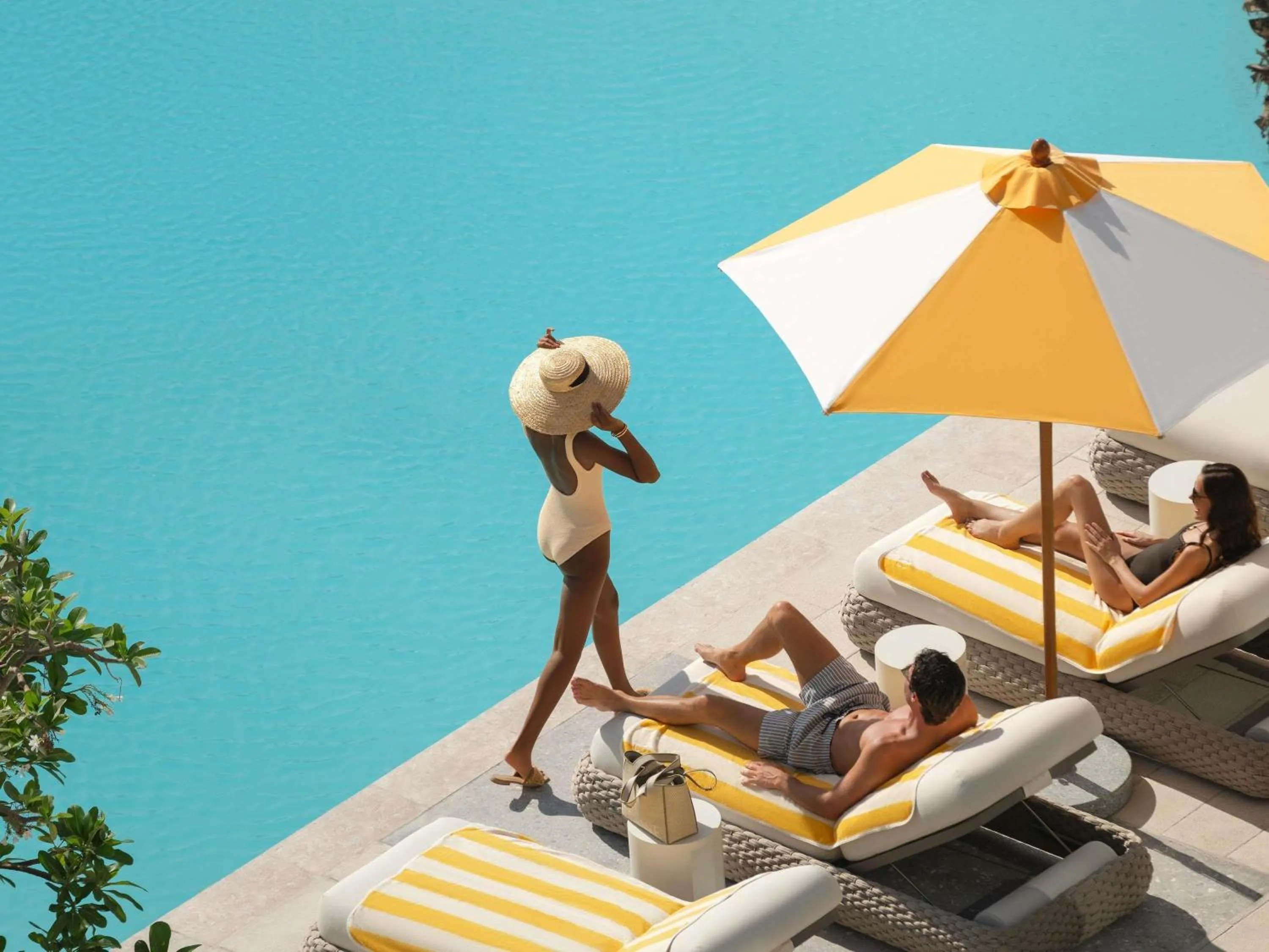 Pool view in Delano Dubai at Bluewaters