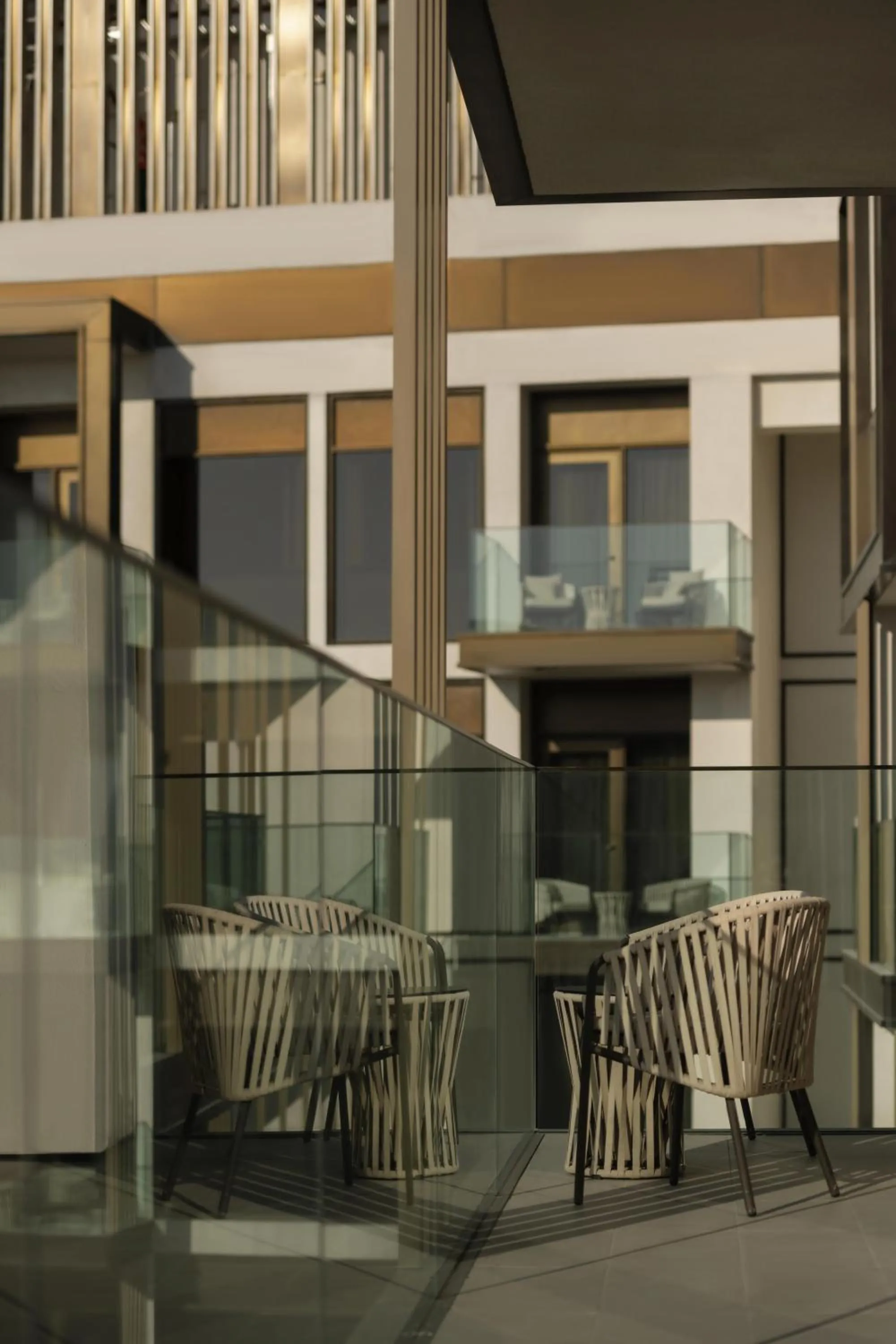 Patio in Delano Dubai at Bluewaters