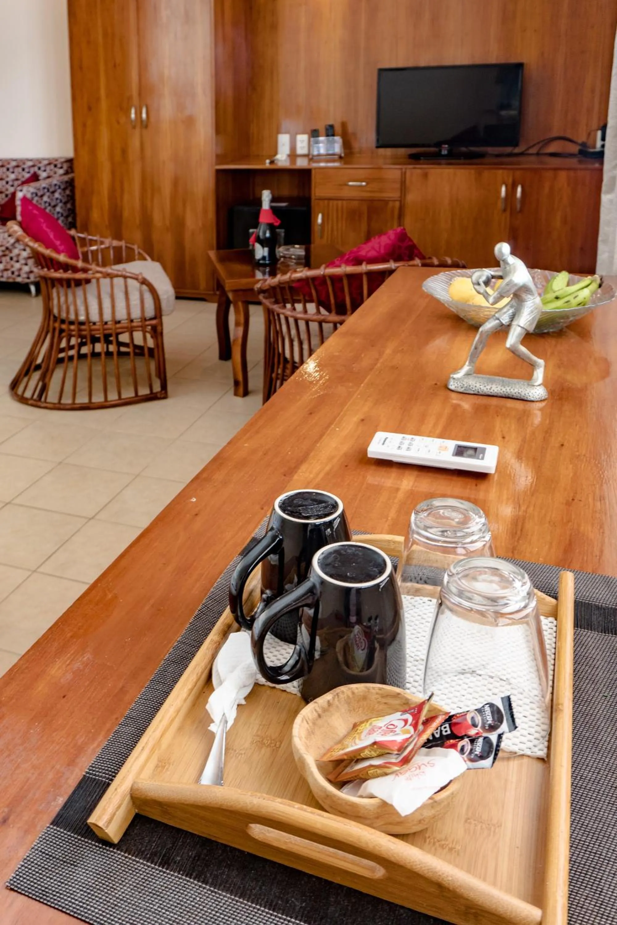 Living room in Quo Vadis Dive Resort