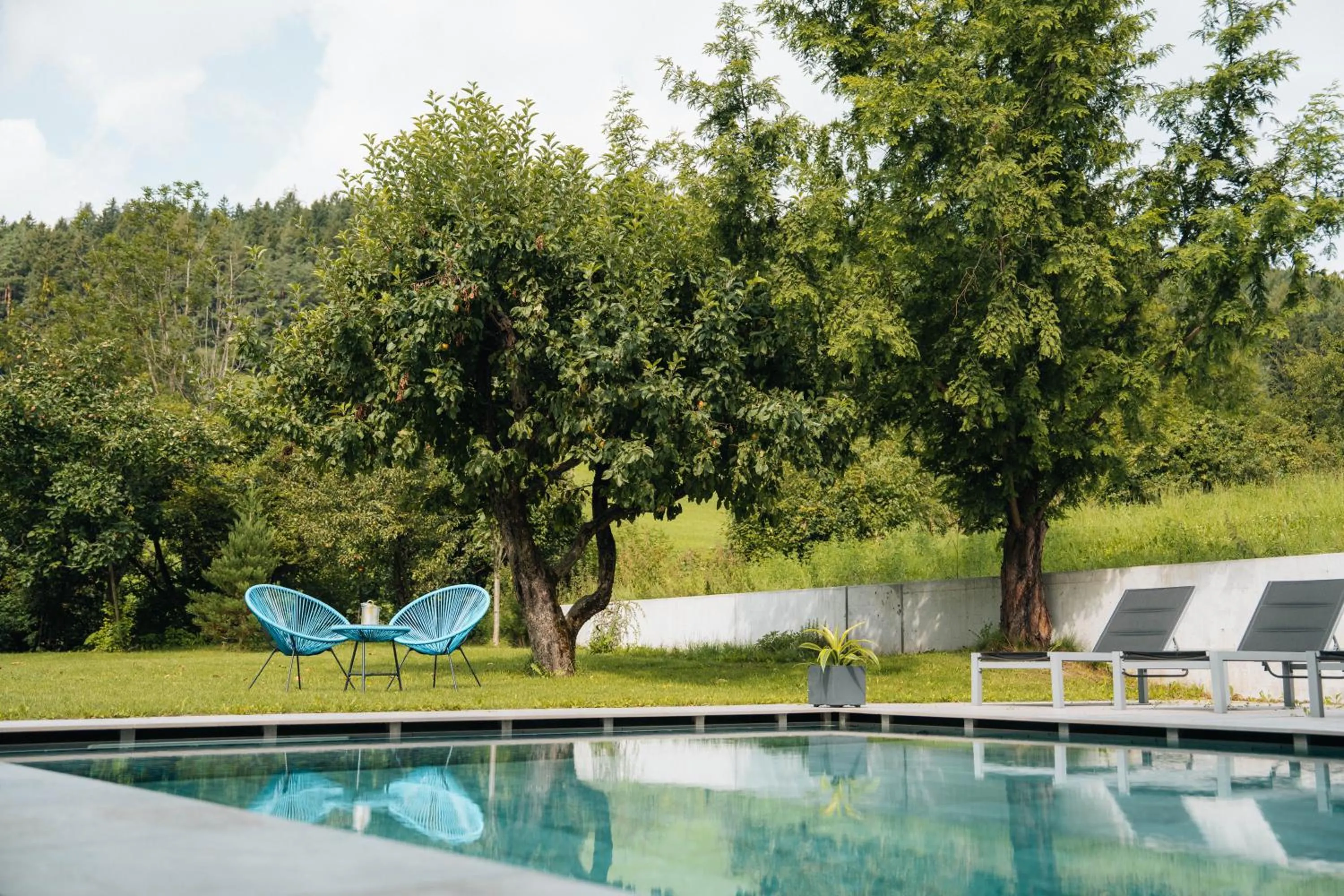 Swimming pool in Hotel Wochtla Buam Aktivhotel am Kronplatz mit Sauna