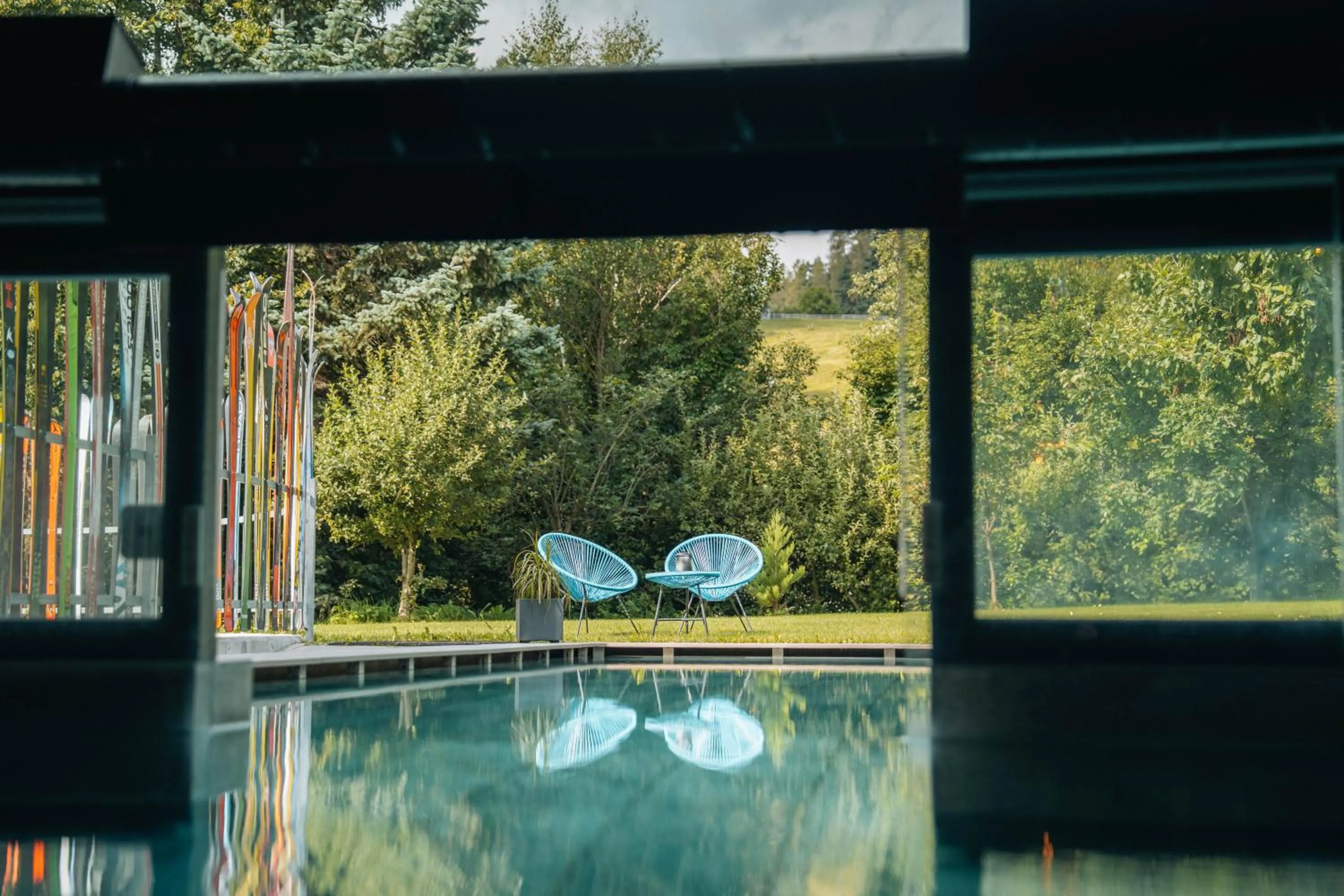 Swimming pool in Hotel Wochtla Buam Aktivhotel am Kronplatz mit Sauna