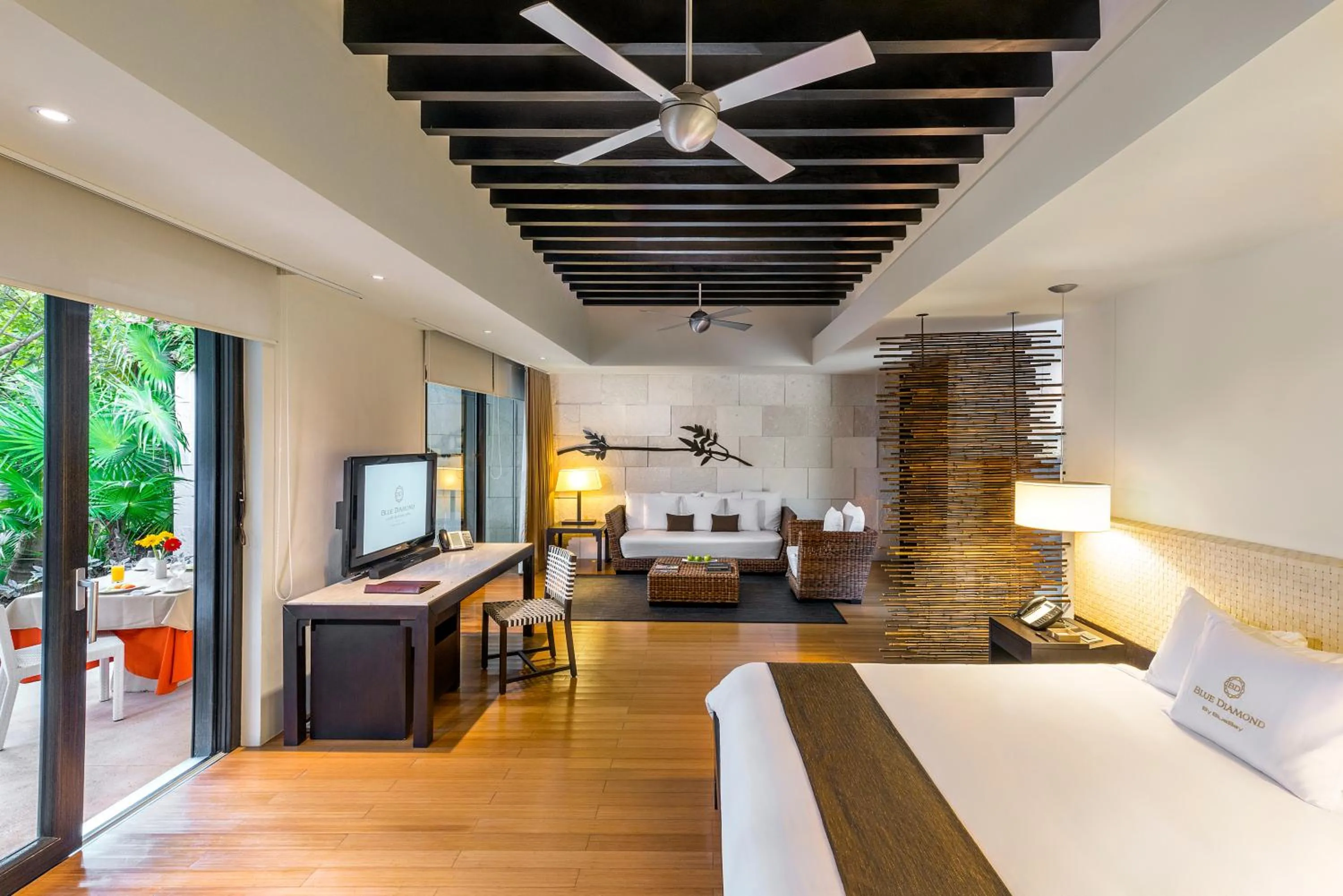 Balcony/Terrace, Bed in Blue Diamond Luxury Boutique - All Inclusive Adults Only