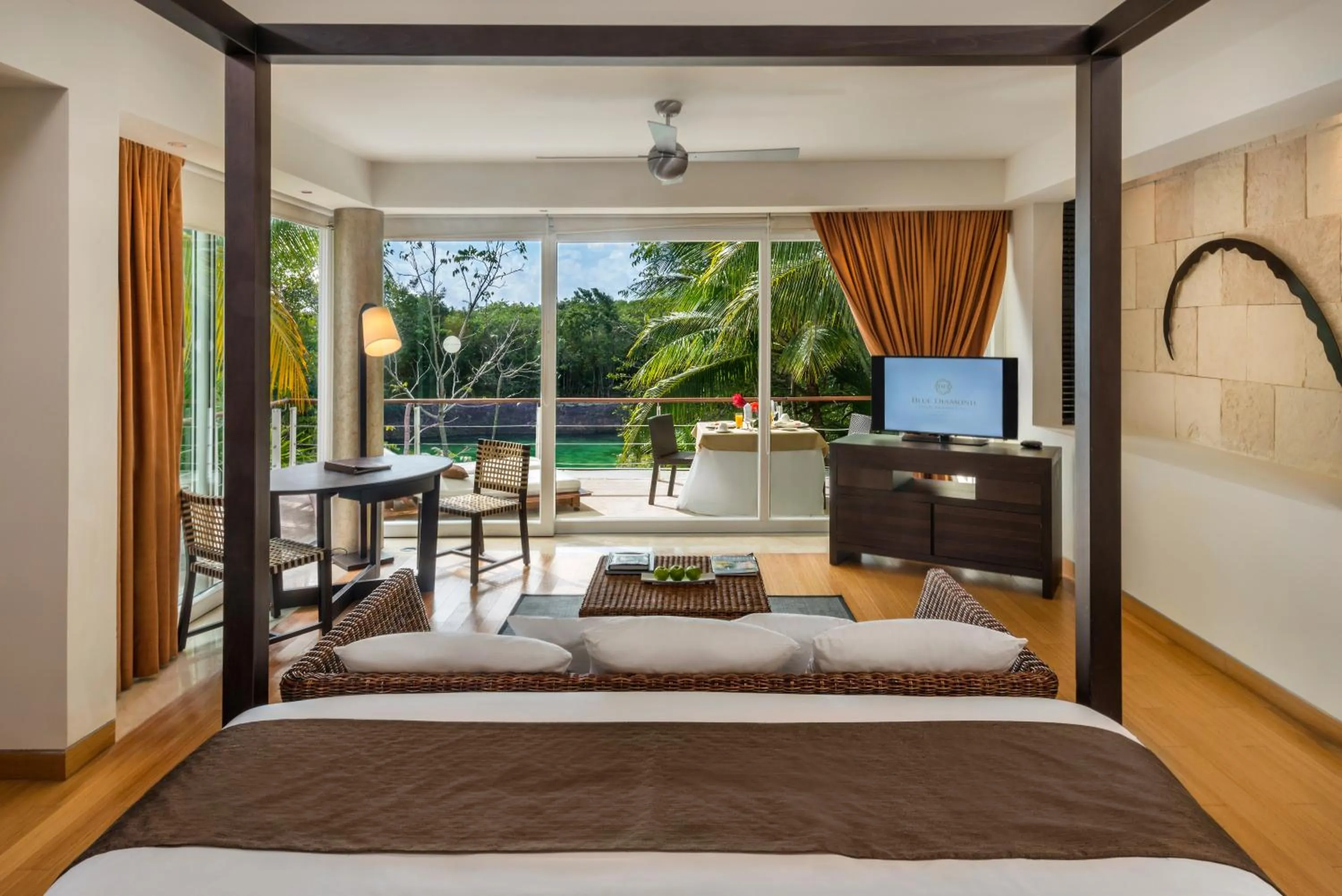 Balcony/Terrace, Bed in Blue Diamond Luxury Boutique - All Inclusive Adults Only