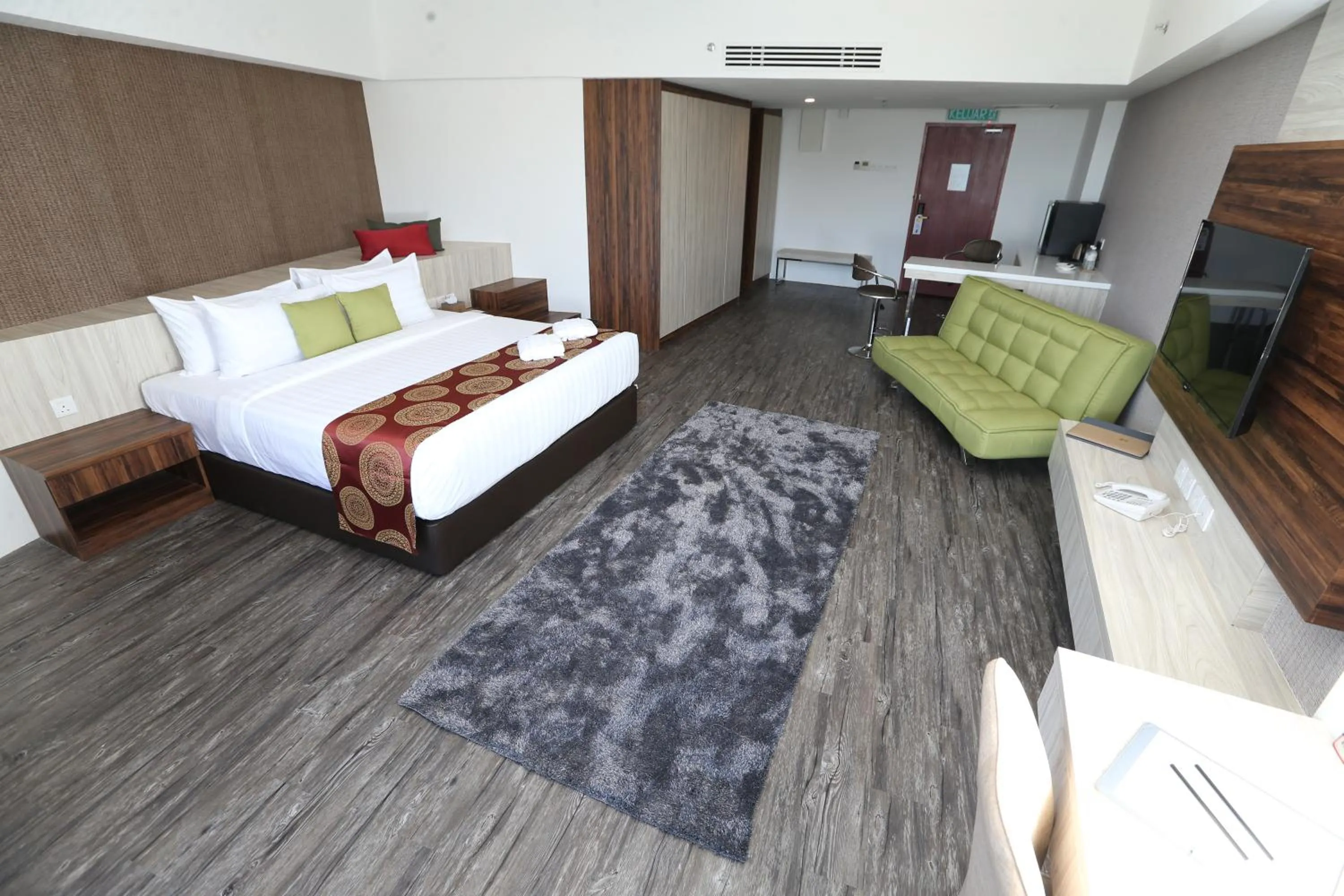 Bed in AMERALD RESORT HOTEL DESARU