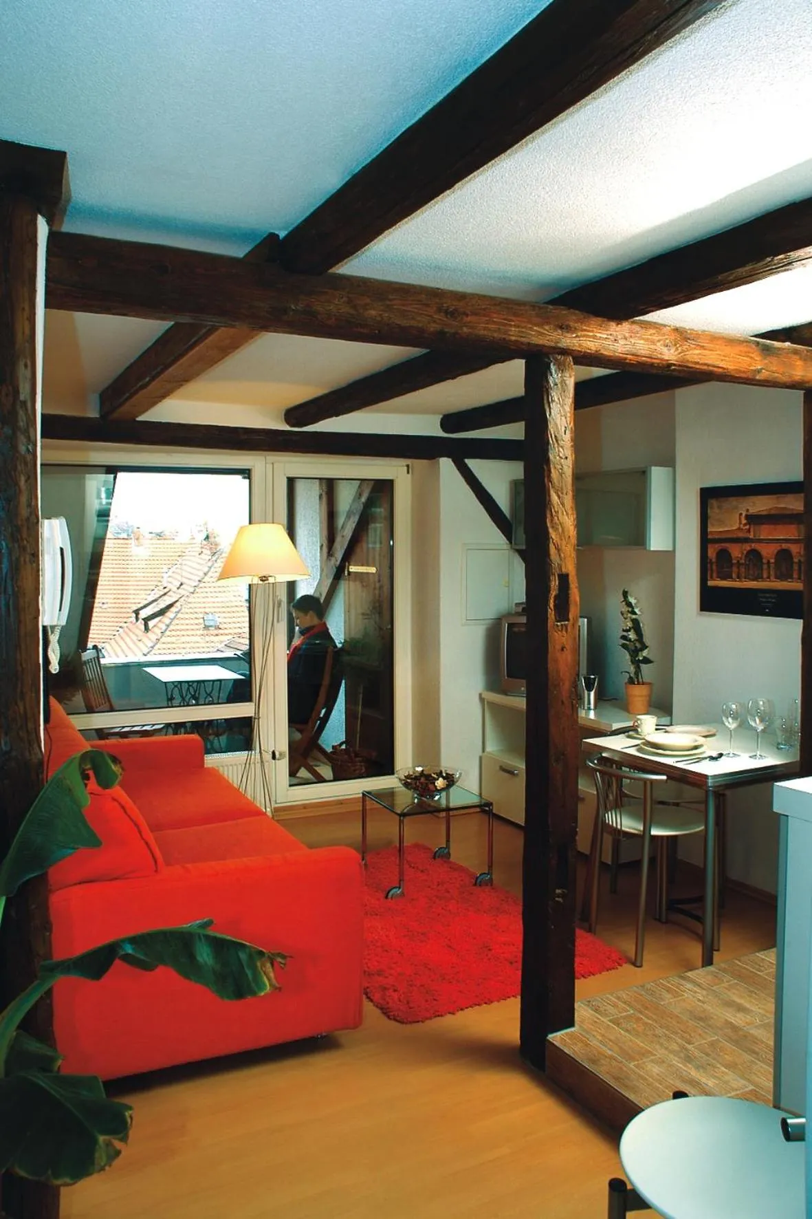 Seating area, Bed in Stella Apartments am Erfurter Dom