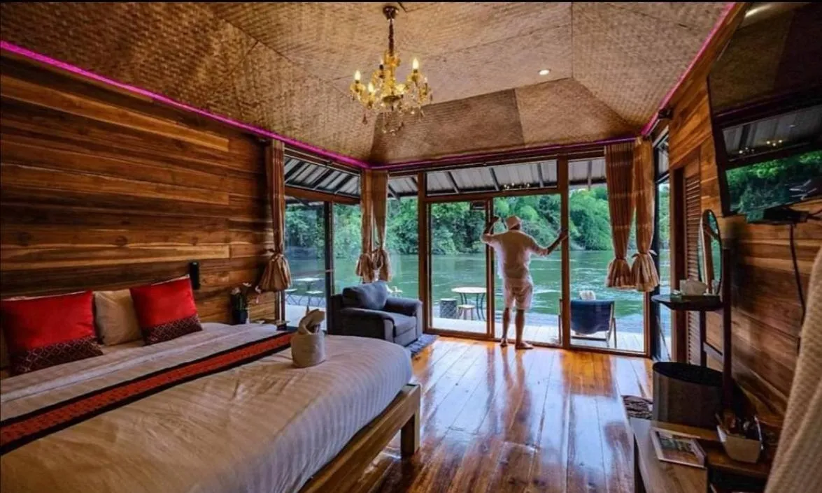 Bed in Kodaun River Kwai Resort