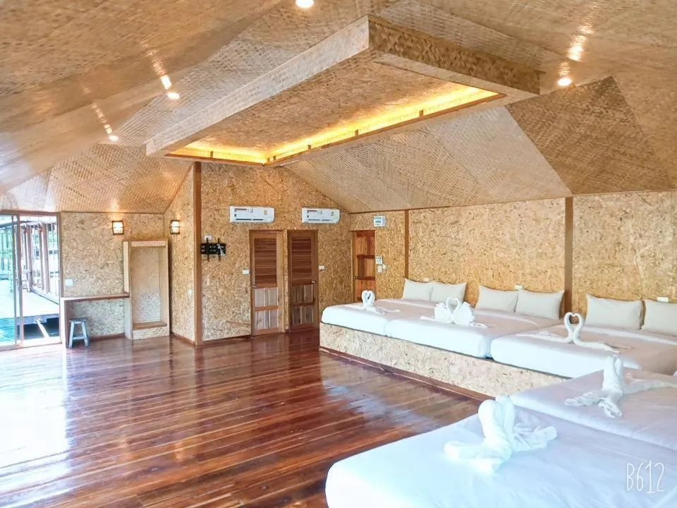 Bed in Kodaun River Kwai Resort