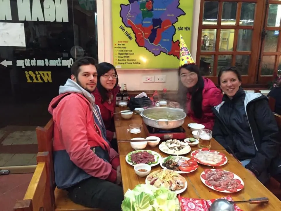 group of guests in Ngan Nga Bac Ha Hotel