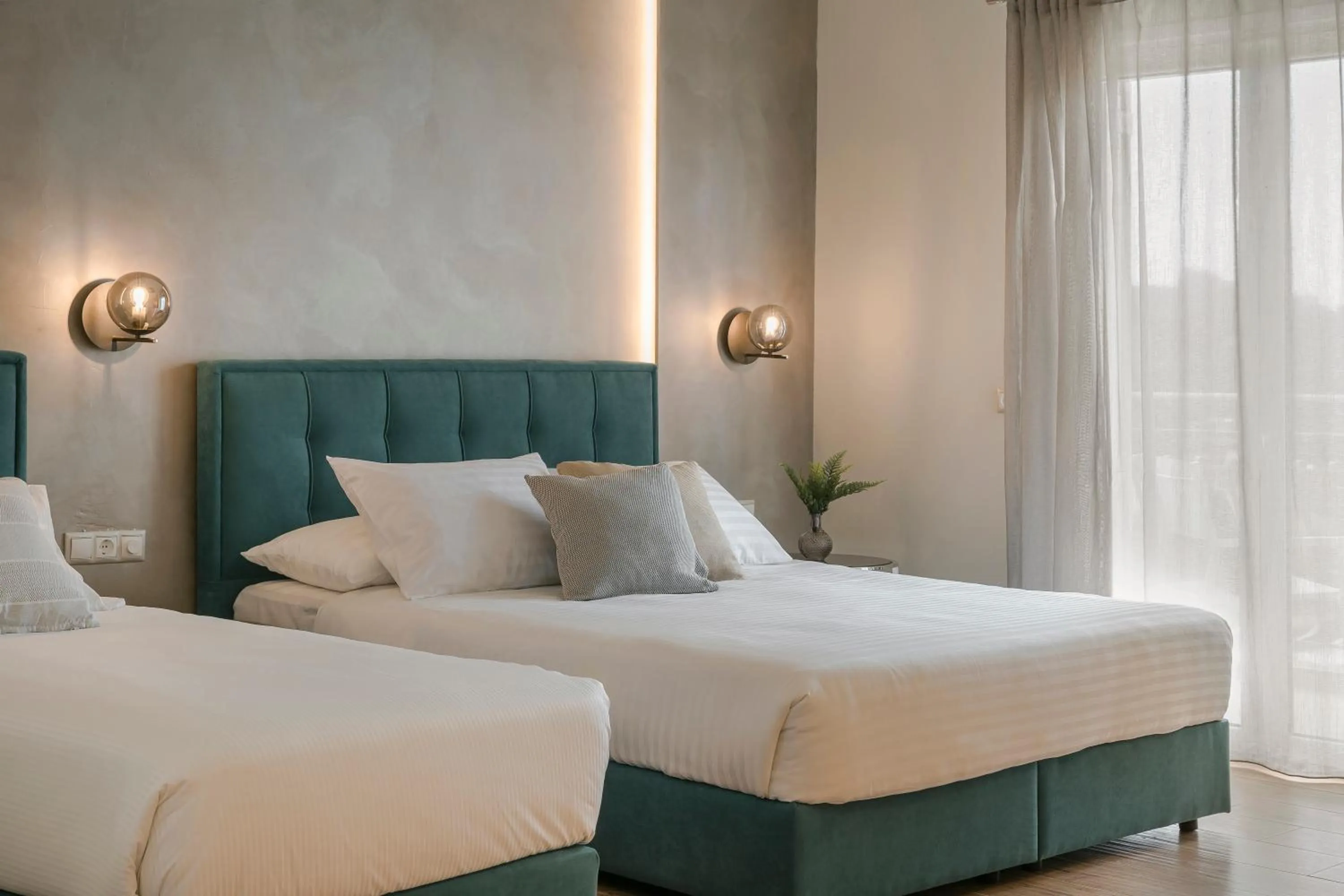 Bed in Socrates Apartments