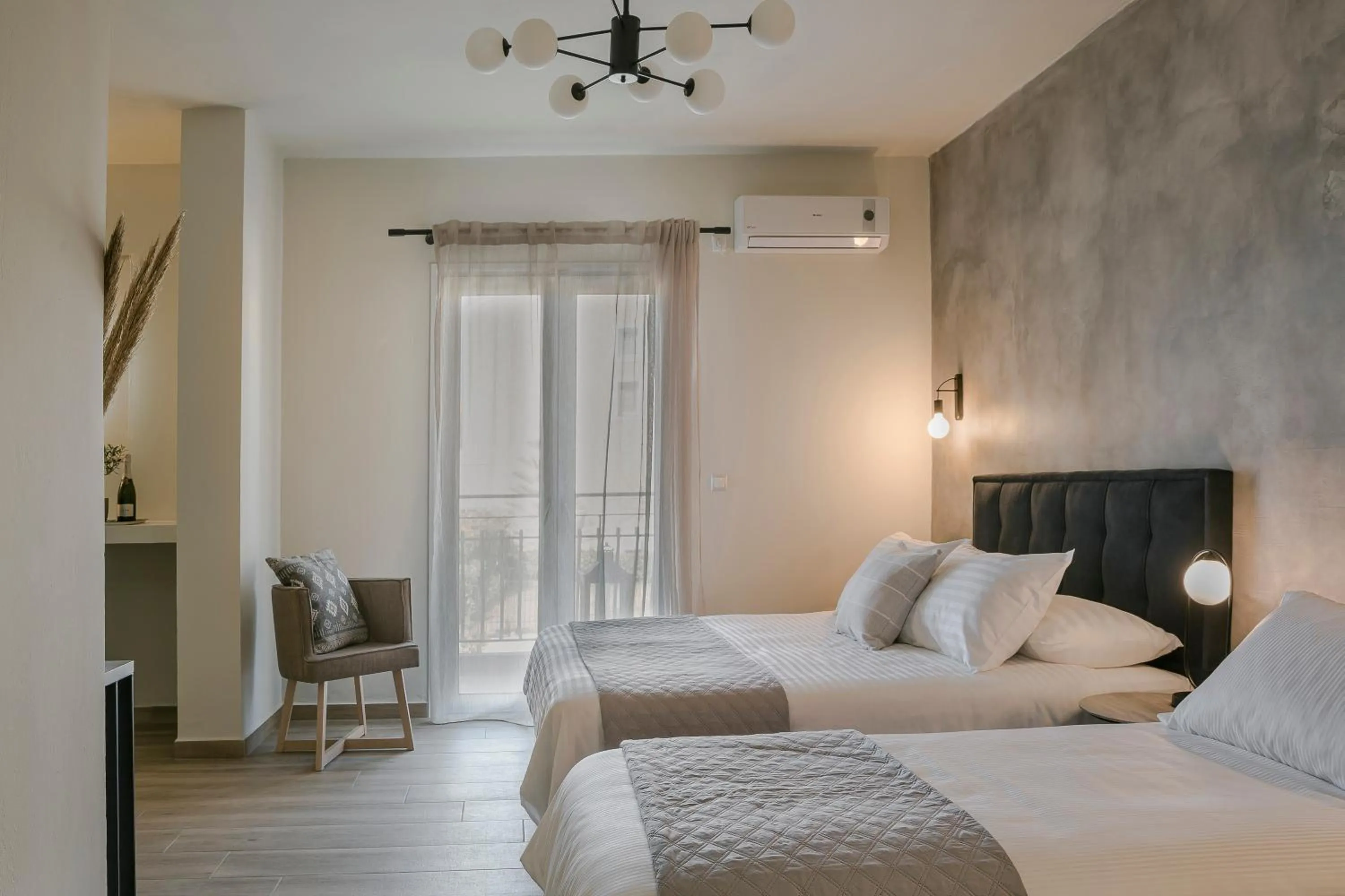 Bed in Socrates Apartments