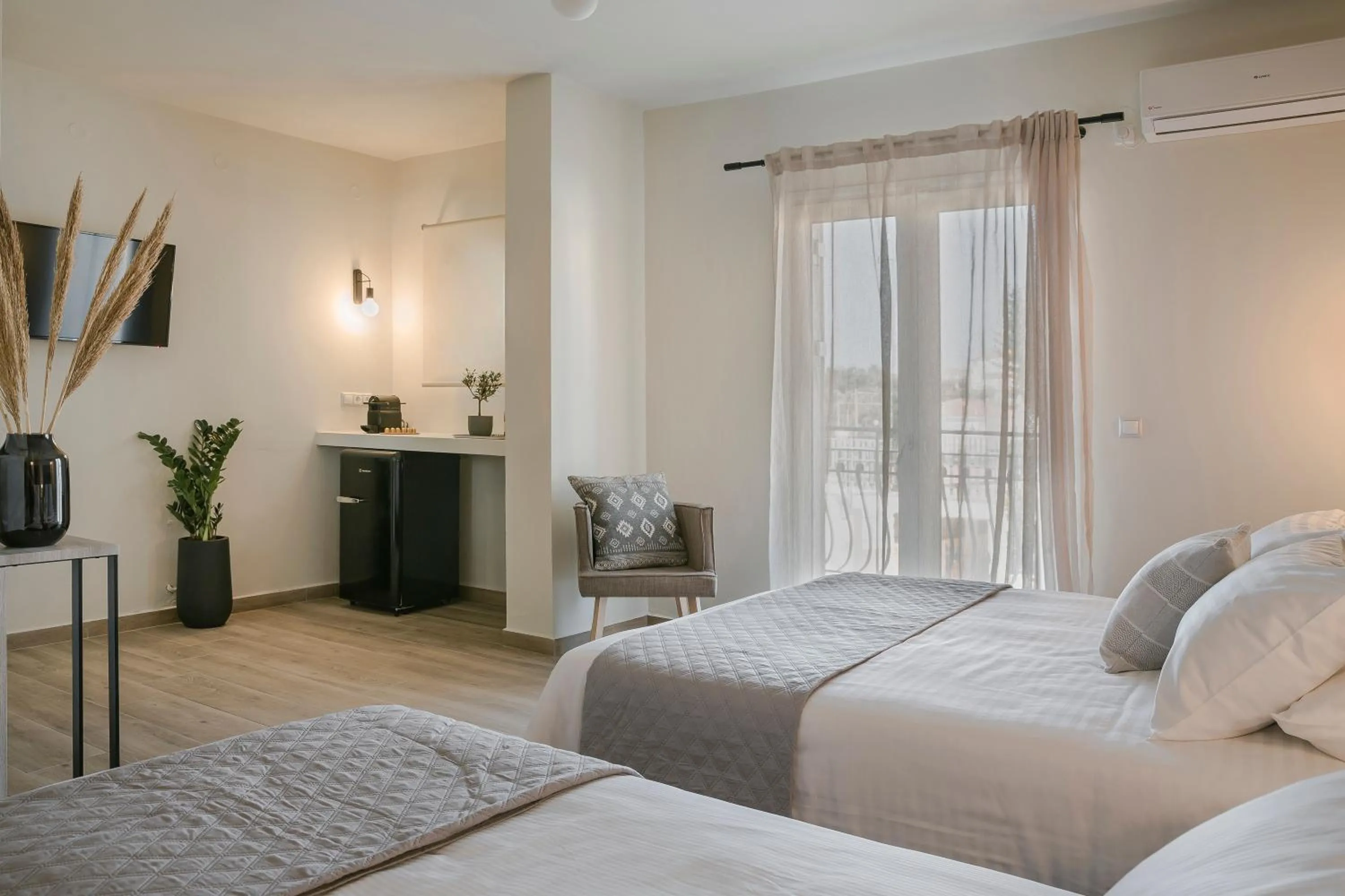 Bed in Socrates Apartments