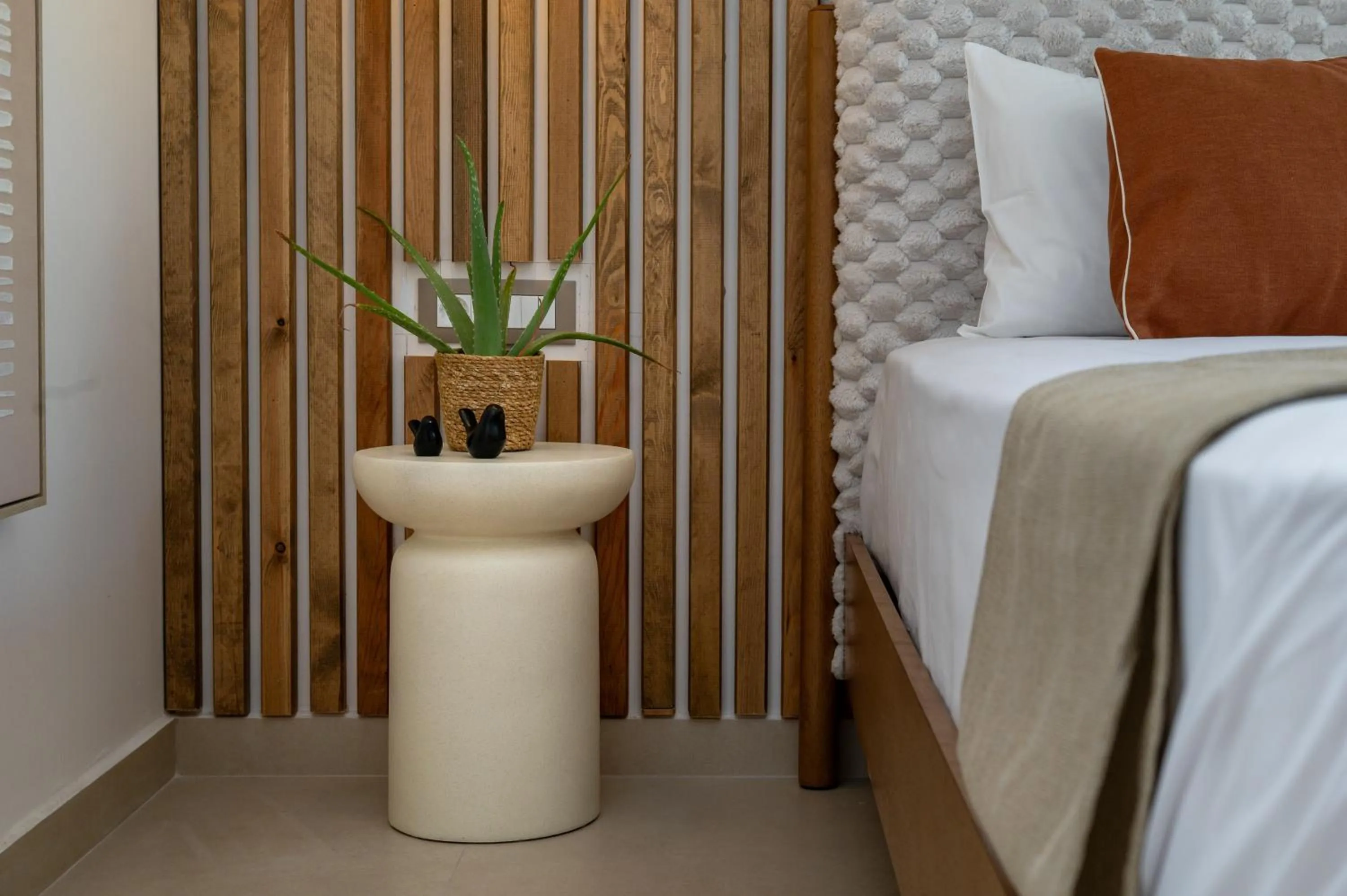 Bed in Socrates Apartments