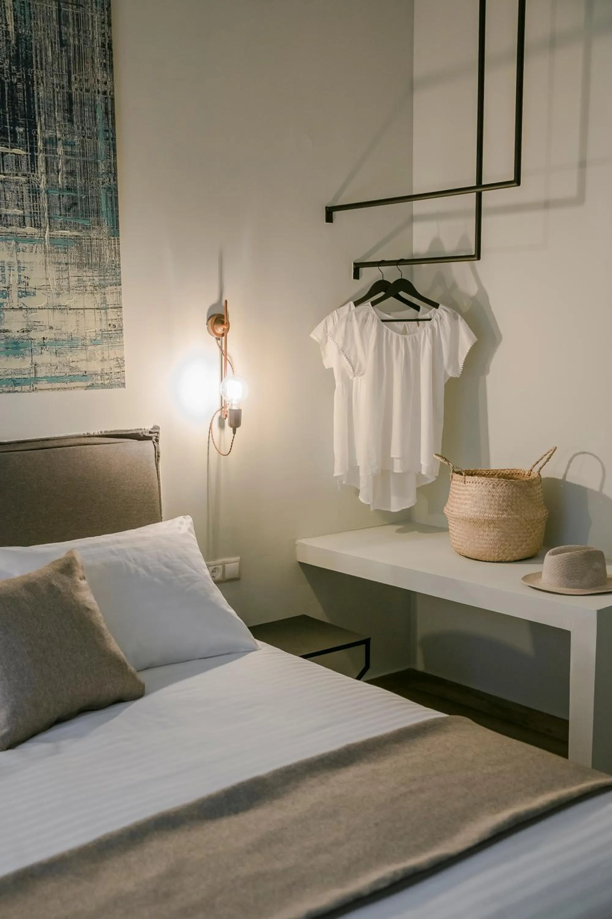 Bed in Socrates Apartments