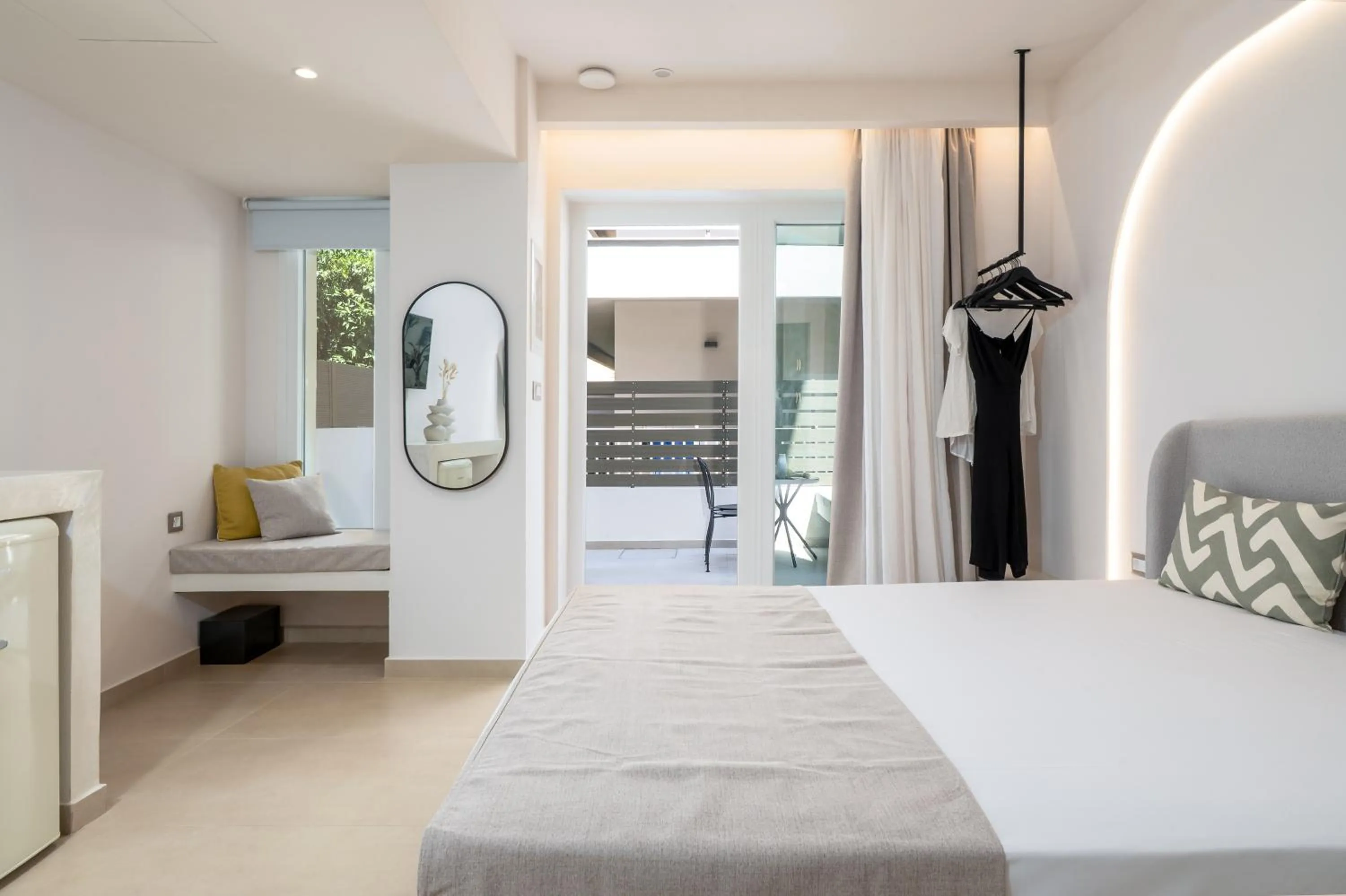 Bed in Socrates Apartments